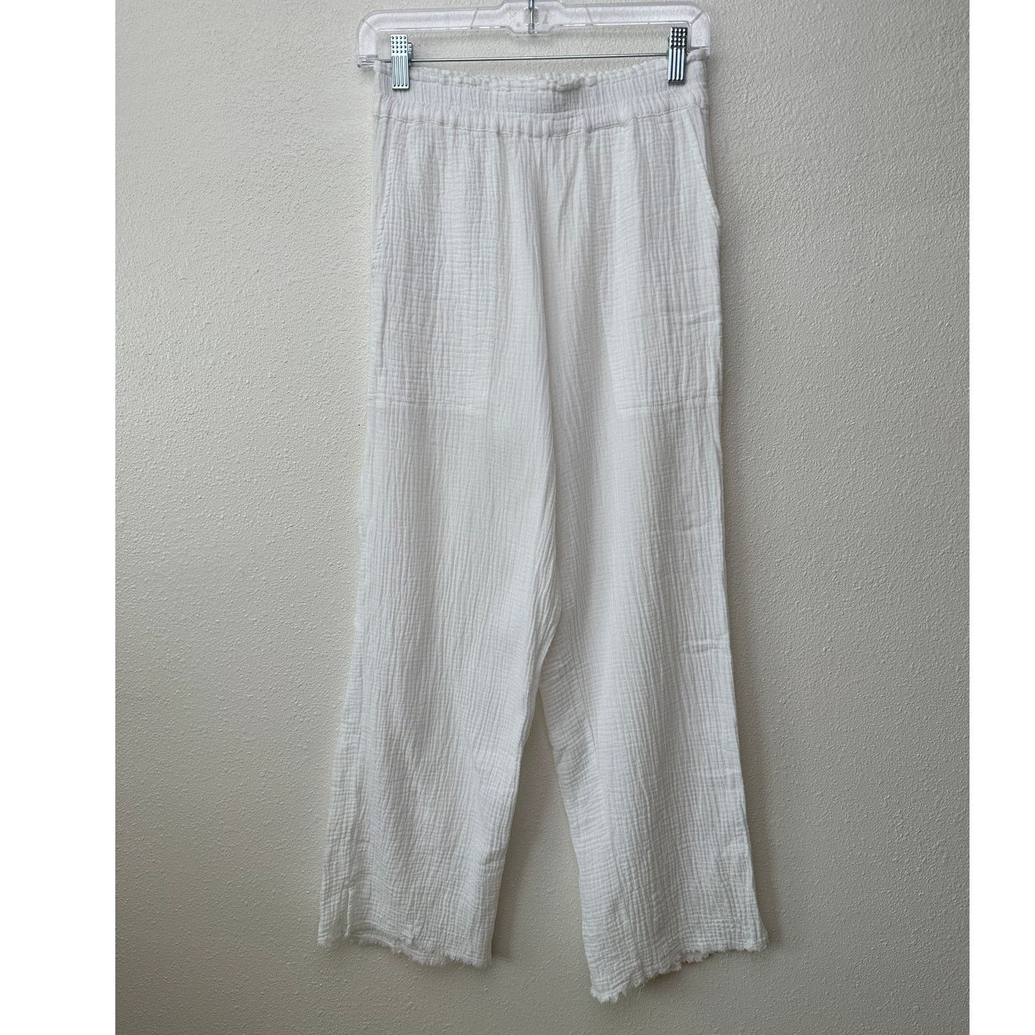 Rails Rails Leon White Gauze Wide Leg Pants Elastic Waist US S Size 25" / US 0 / IT 36 - 2 Thumbnail