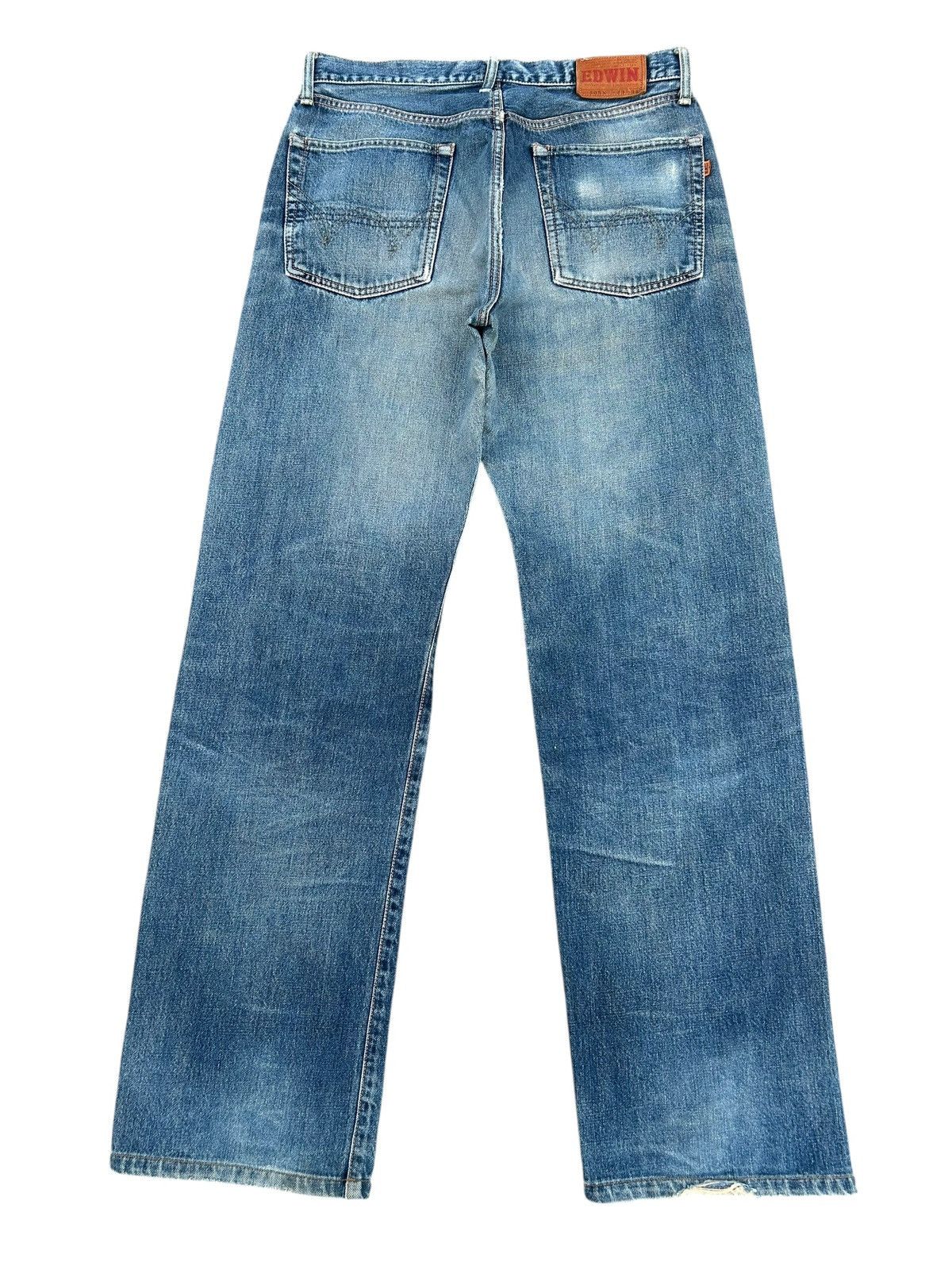 Kapital Thrashed Vintage Edwin 505x Selvedge Distressed Denim jeans Size US 33 - 10 Thumbnail
