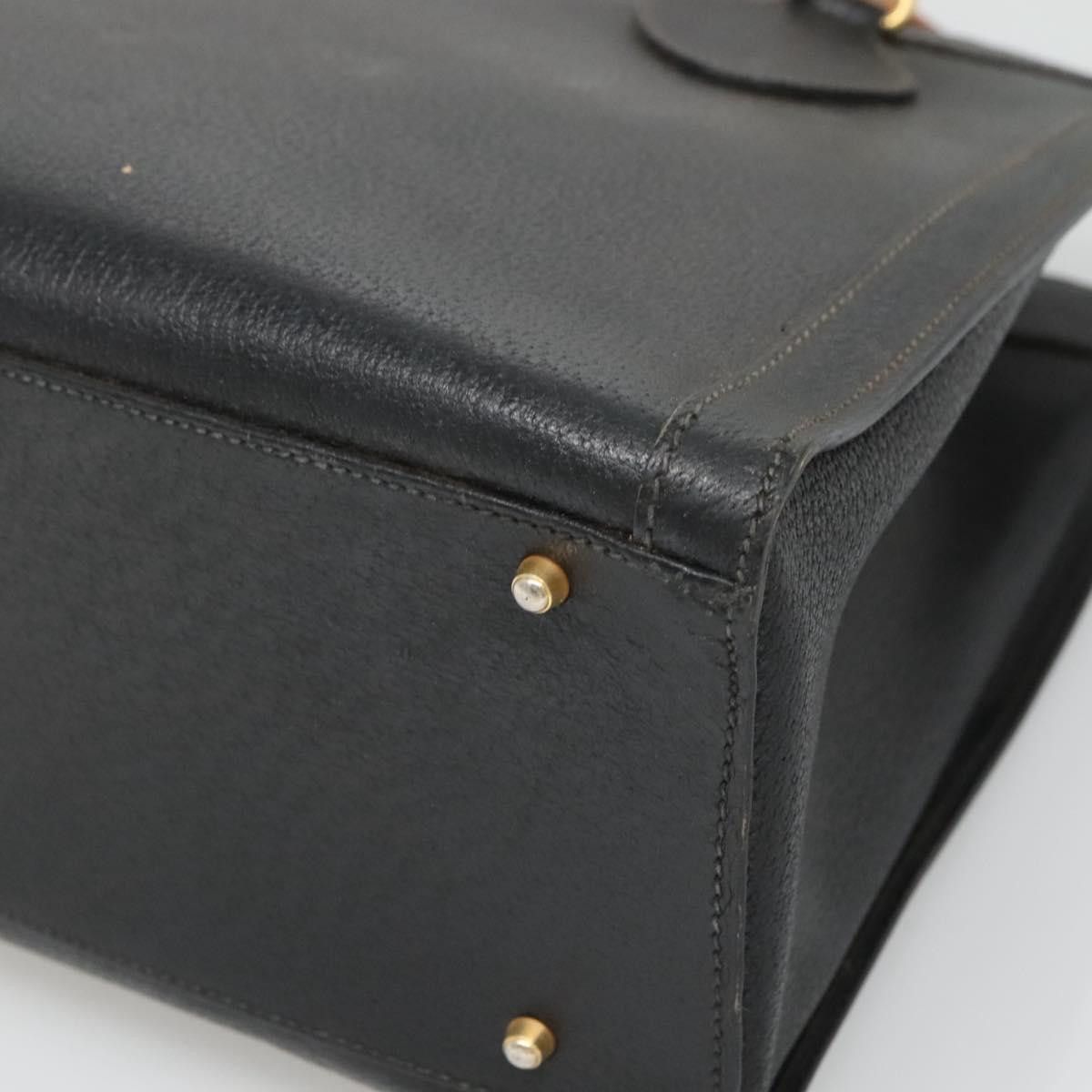 Gucci GUCCI Bamboo Hand Bag Leather Black Gold 002 1186 002 1186 Size ONE SIZE - 12 Thumbnail