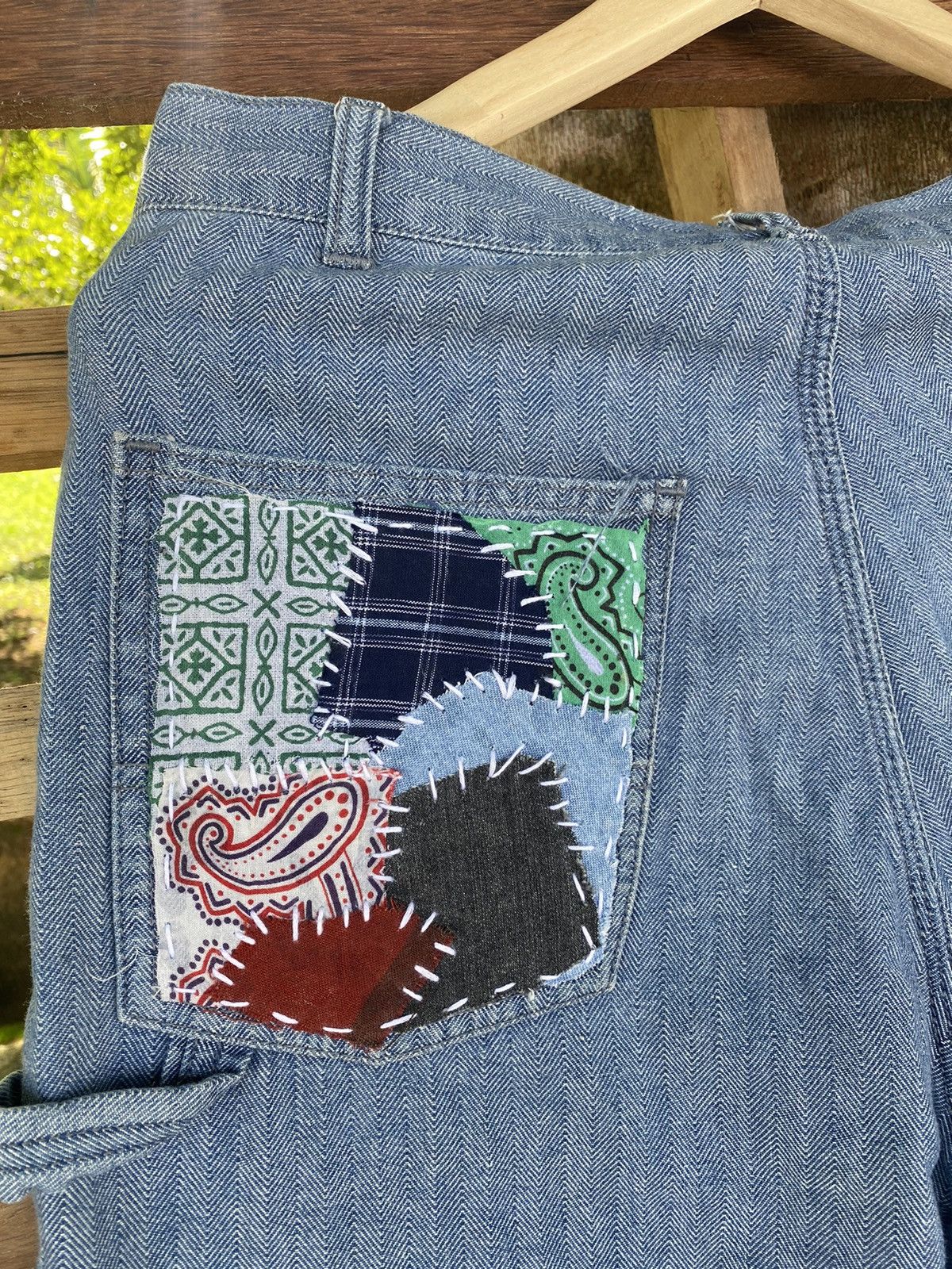 Japanese Brand Vintage Patchwork Oshkosh Carpenter Reworked Pants Size US 33 - 11 Thumbnail