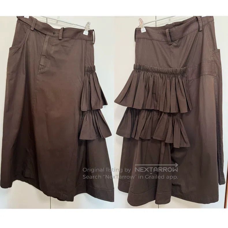 Yohji Yamamoto Yohji Yamamoto size 1 Ruffled ruffled culottes pants Size 24" / US 00 / IT 34 - 5 Thumbnail
