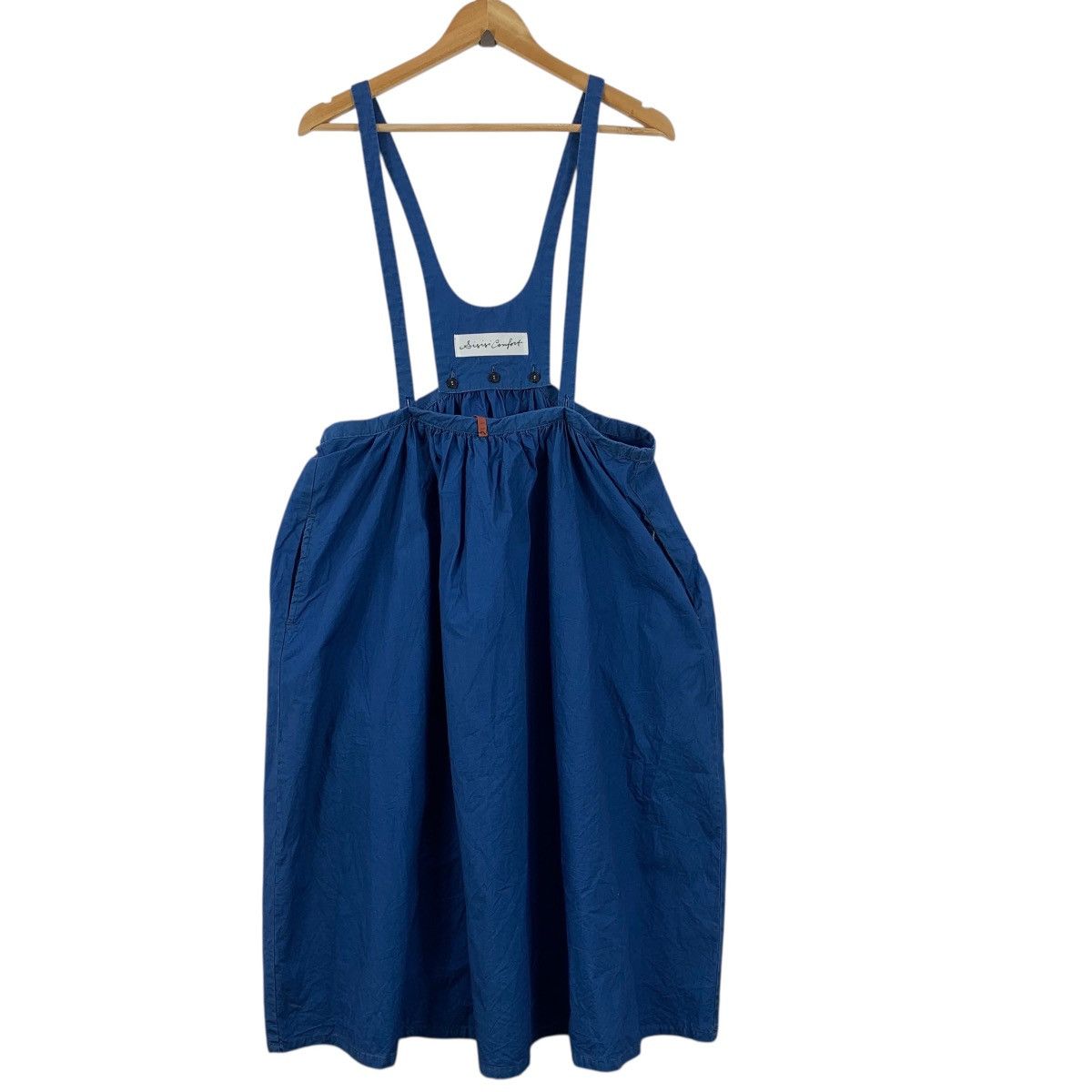Other SISISI COMFORT SIHIRAI Osaka Pure Indigo Midi Skirt Pinafore Size 29" - 4 Thumbnail