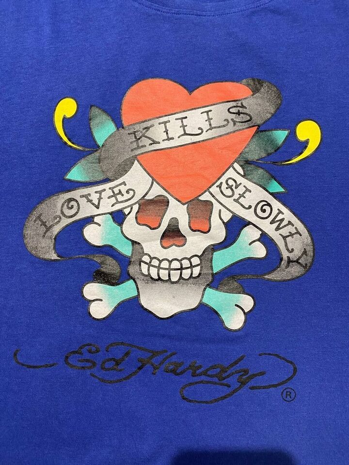 Ed Hardy Vintage Ed Hardy T-Shirt Skull Y2K Japan Love Kills Slowly Size US L / EU 52-54 / 3 - 3 Thumbnail
