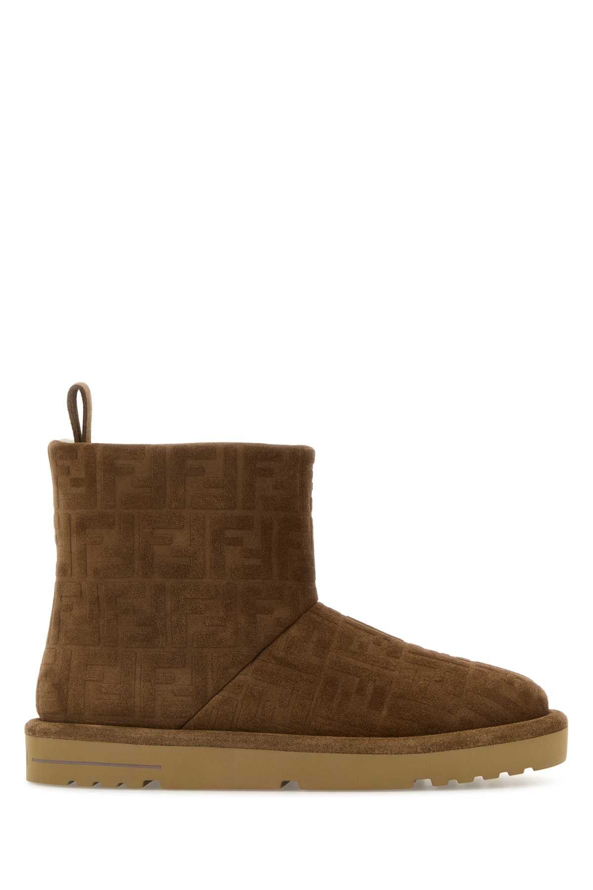 Fendi Brown Suede Ankle Boots Size US 8 / EU 41 - 1 Thumbnail