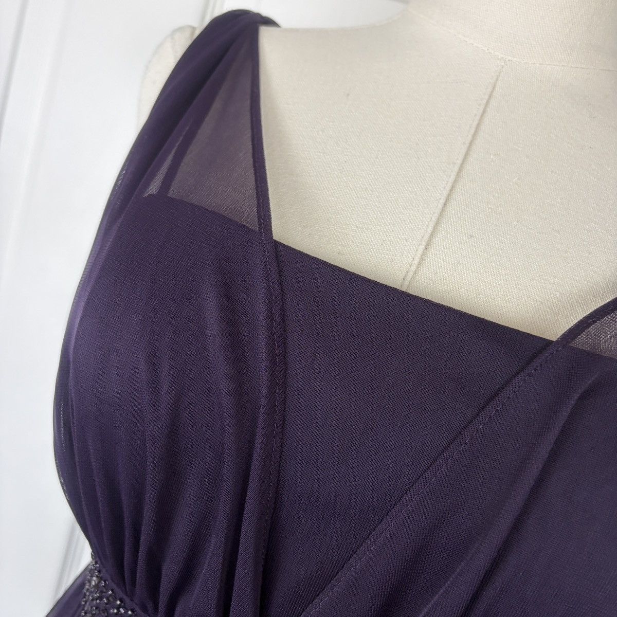 Other Vintage dressbarn purple beaded midi dress Size L / US 10 / IT 46 - 5 Thumbnail