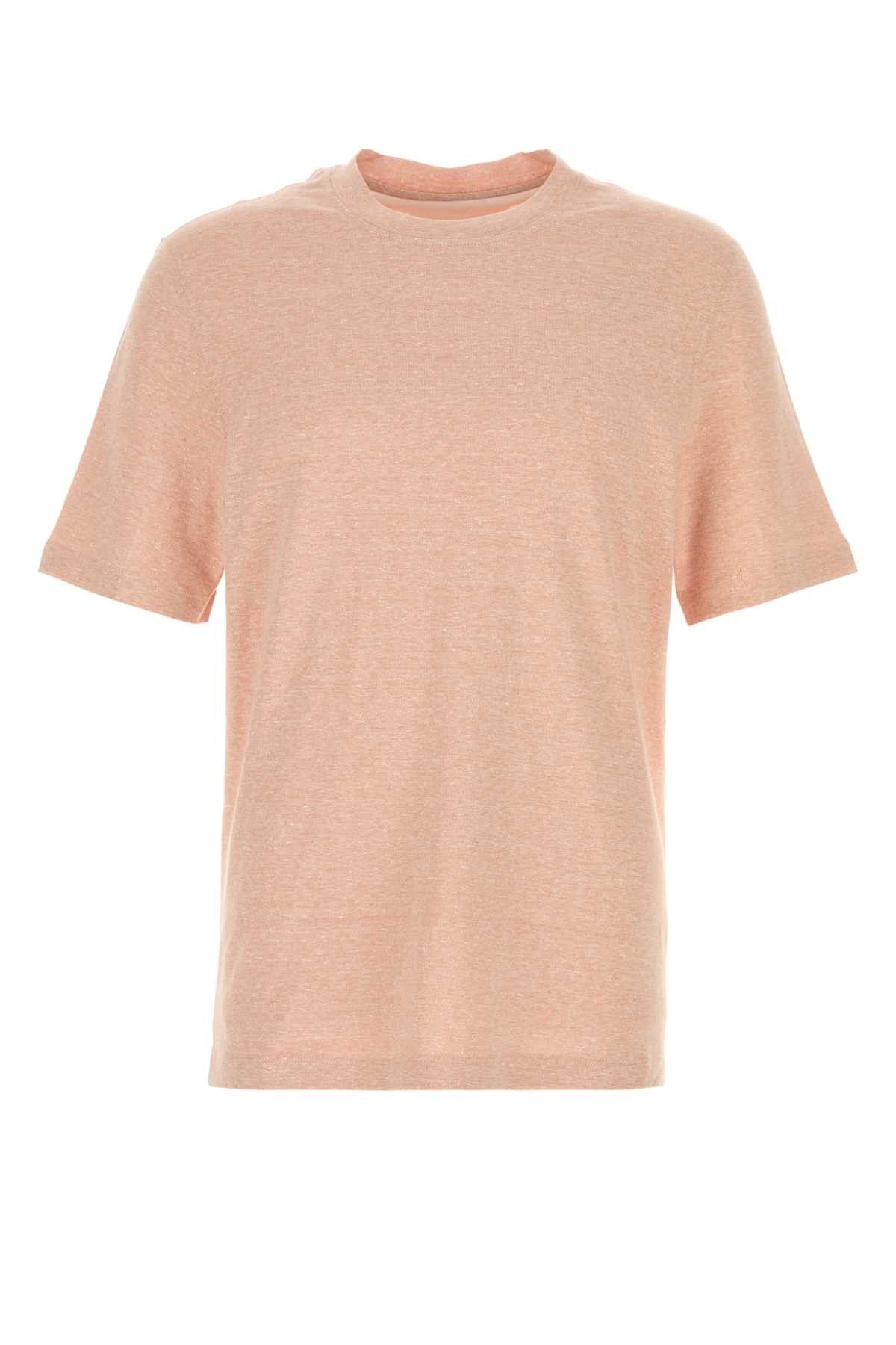 Brunello Cucinelli Salmon Linen Blend T-Shirt Size US S / EU 44-46 / 1 - 1 Thumbnail