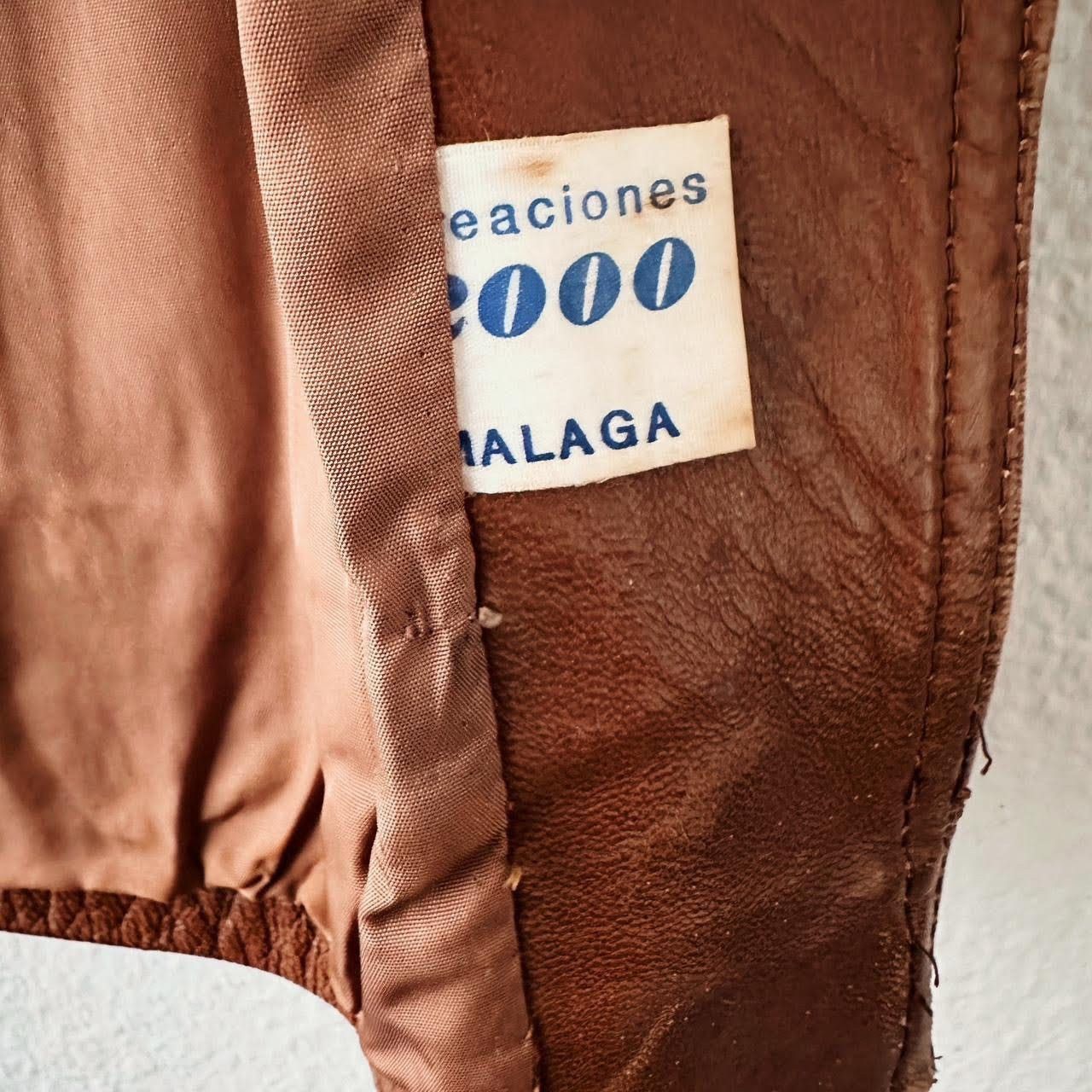 Vintage 1970s 70s TRUE Vintage Horsehide Leather Officer Biker Coat Size S / US 4 / IT 40 - 4 Thumbnail