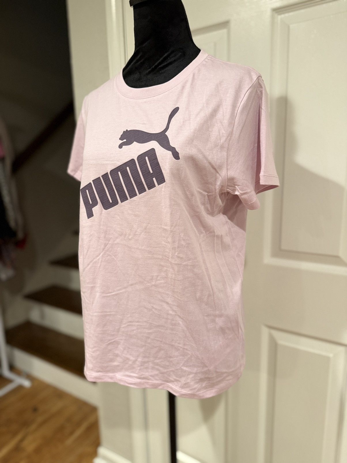 Puma Puma Pink Logo Graphic Crewneck Tee - Size Medium Size M / US 6-8 / IT 42-44 - 3 Thumbnail