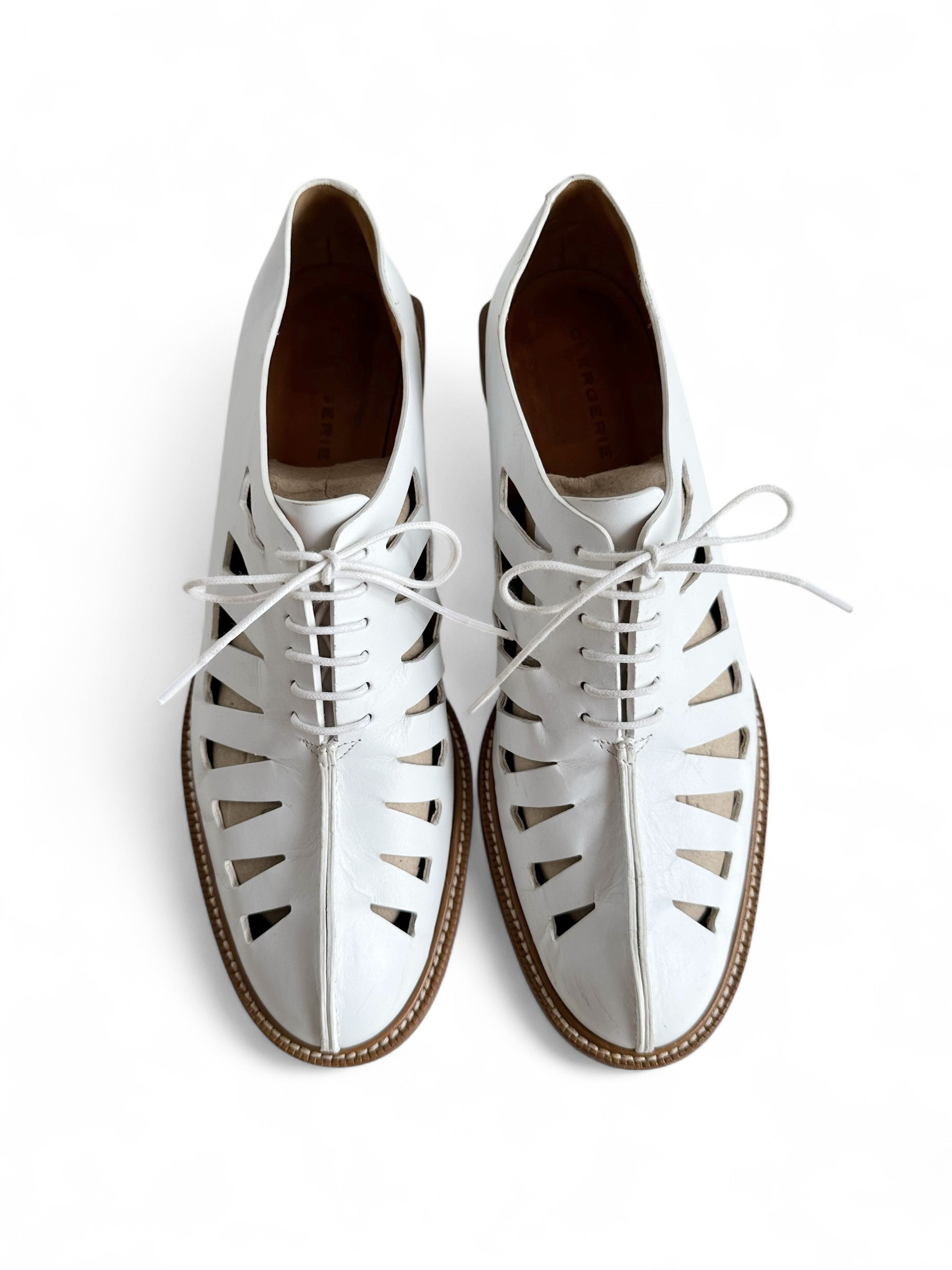 Robert Clergerie Clergerie Raphael Derby Blanc White Leather Oxfords Size US 11.5 / IT 41.5 - 2 Thumbnail