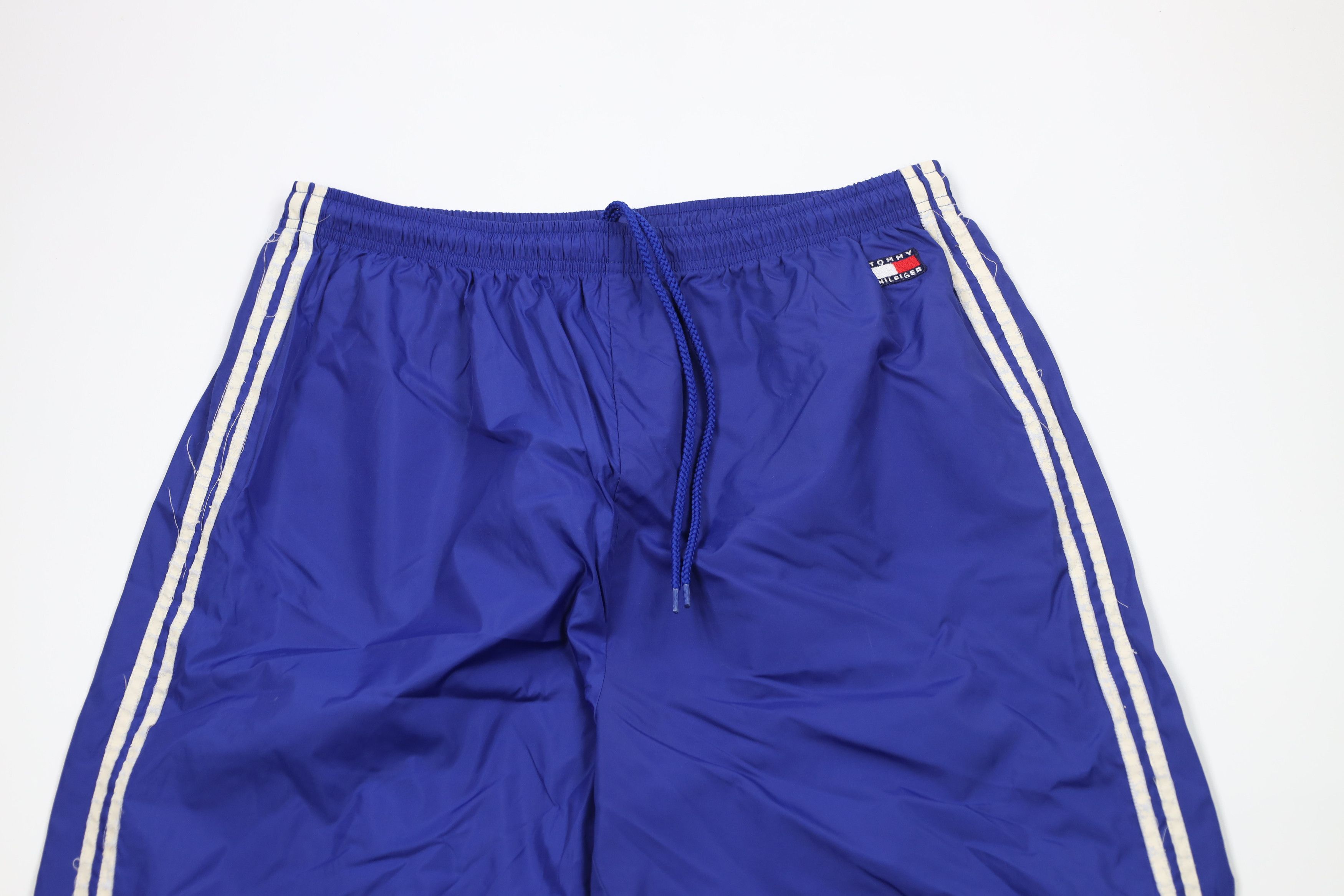 Tommy Hilfiger × Vintage Vintage 90s Tommy Hilfiger Striped Wide Leg Wind Pants Size US 36 / EU 52 - 2 Thumbnail