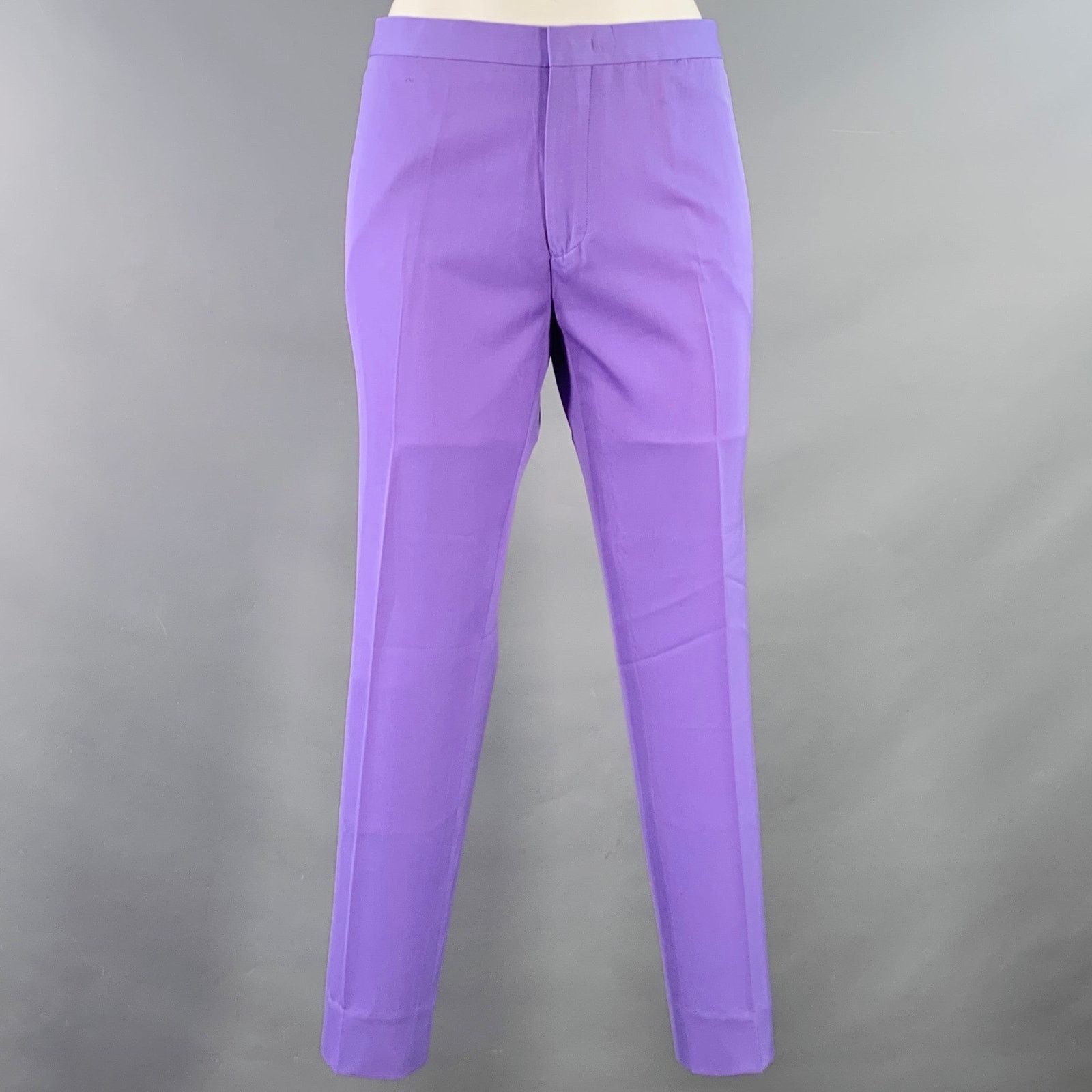 Paul Smith Size 36 Soho Fit Purple Lavender Wool Notch Lapel Suit Size 36R - 4 Thumbnail