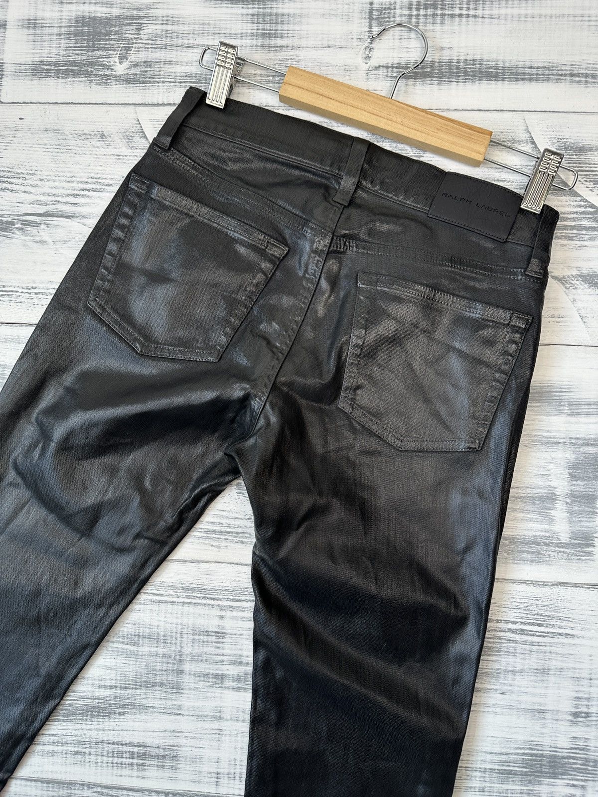 Ralph Lauren RALPH LAUREN Black Label Wax Coated Jeans Pants Women’s 27 Size 27" / US 4 / IT 40 - 4 Thumbnail