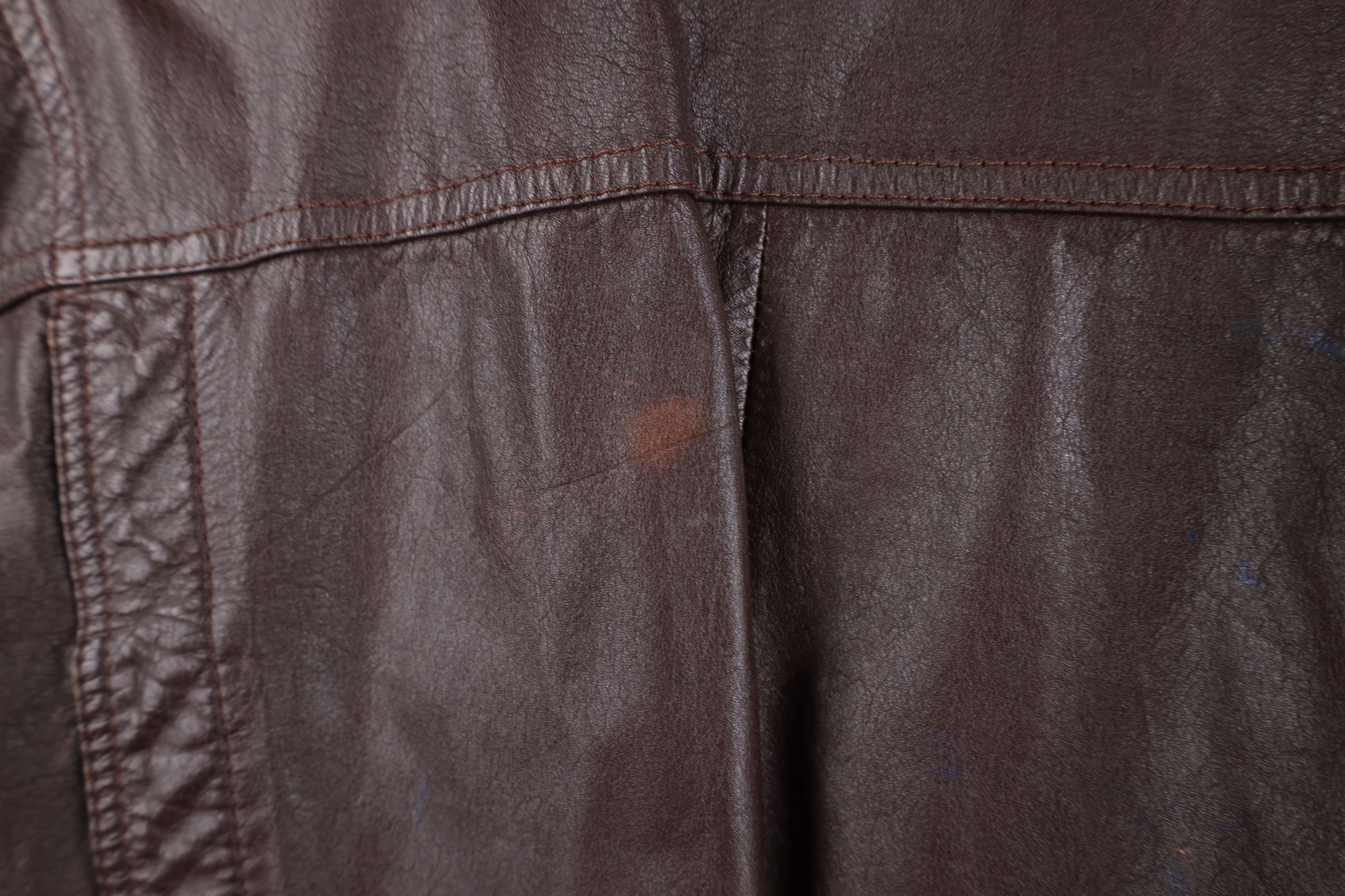 Vintage Vintage 70s Streetwear Hooded Leather Bomber Jacket Brown Size M / US 6-8 / IT 42-44 - 12 Thumbnail