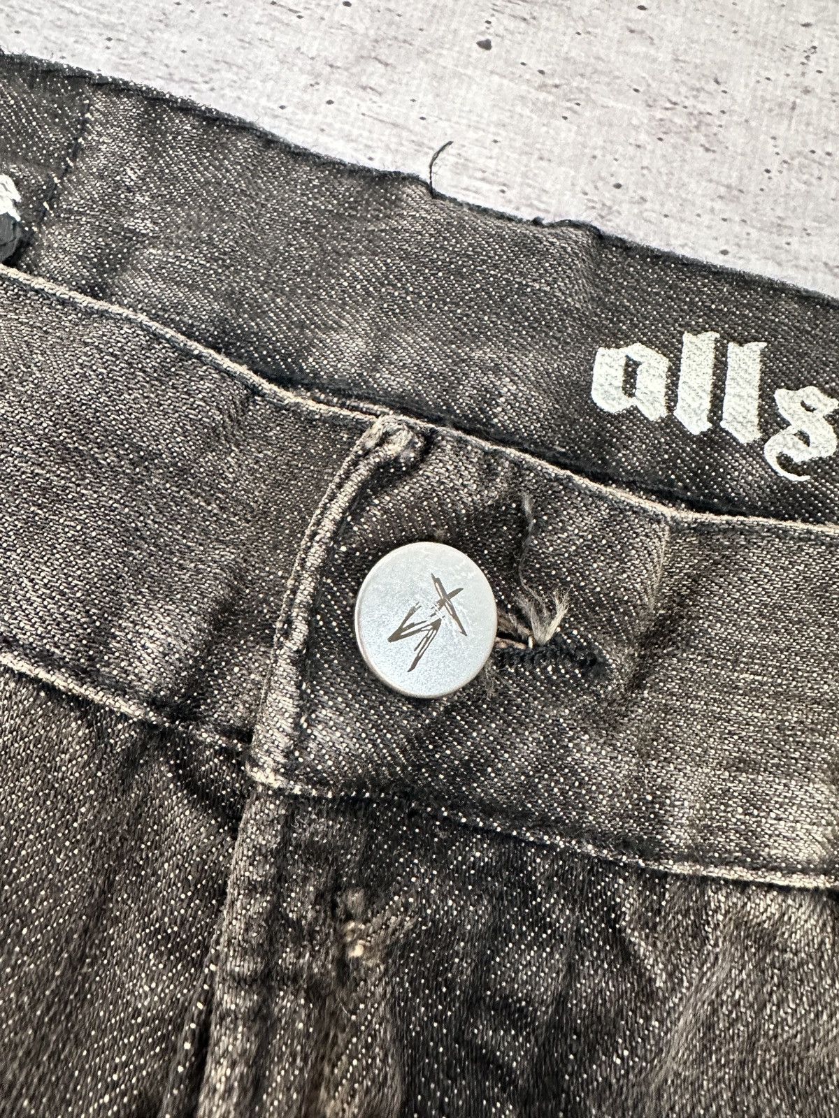 Allsaints Archive AllSaints Distressed Denim Jeans W30 Grunge Rock Y2K Size 30" / US 8 / IT 44 - 5 Thumbnail