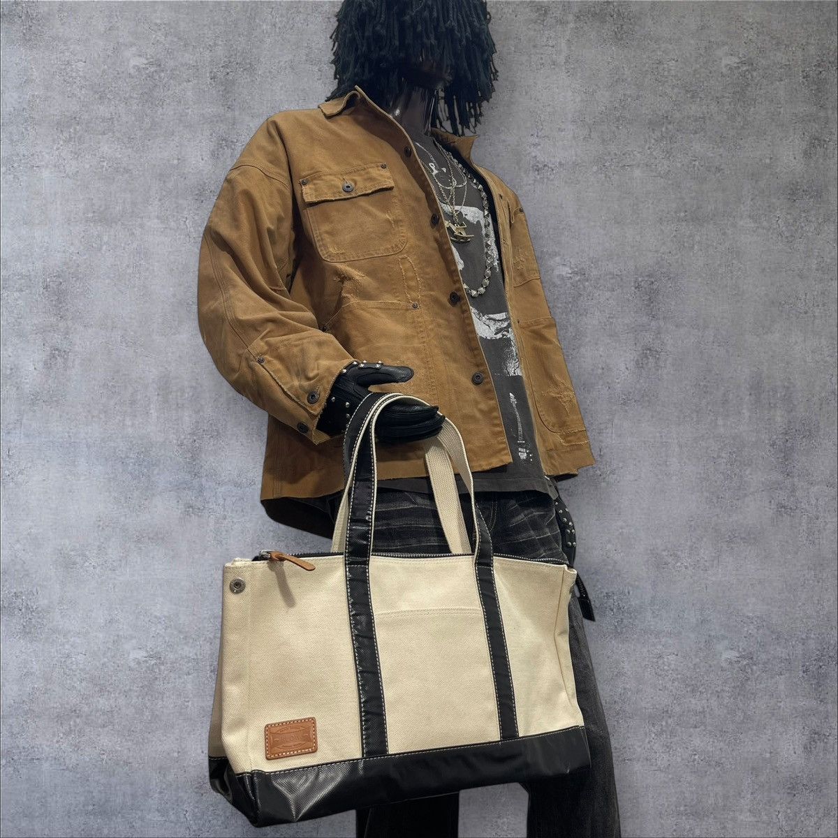 Comme des Garcons × Stussy Canvas Slow Japan Tote Bag prada julius dior cdg amiri 1🟩0 Size ONE SIZE - 1 Thumbnail