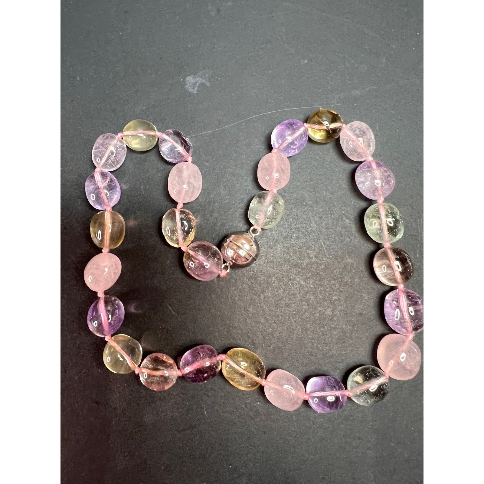 Other NEW Multi quartz knotted necklace with 925 magnetic clasp Size ONE SIZE - 4 Thumbnail