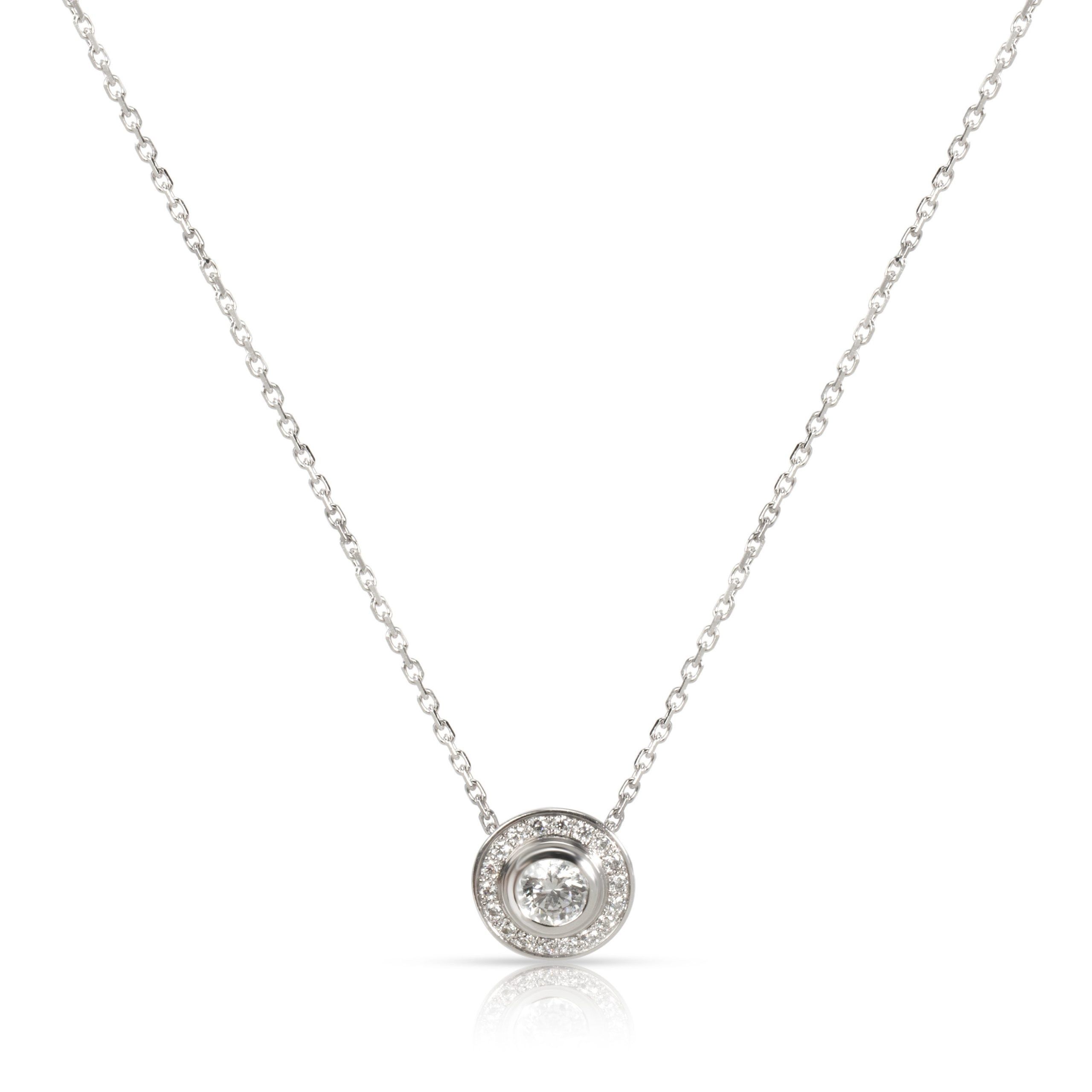 image of Cartier D'amour Diamond Necklace In 18K White Gold 0.33 Ctw, Women's
