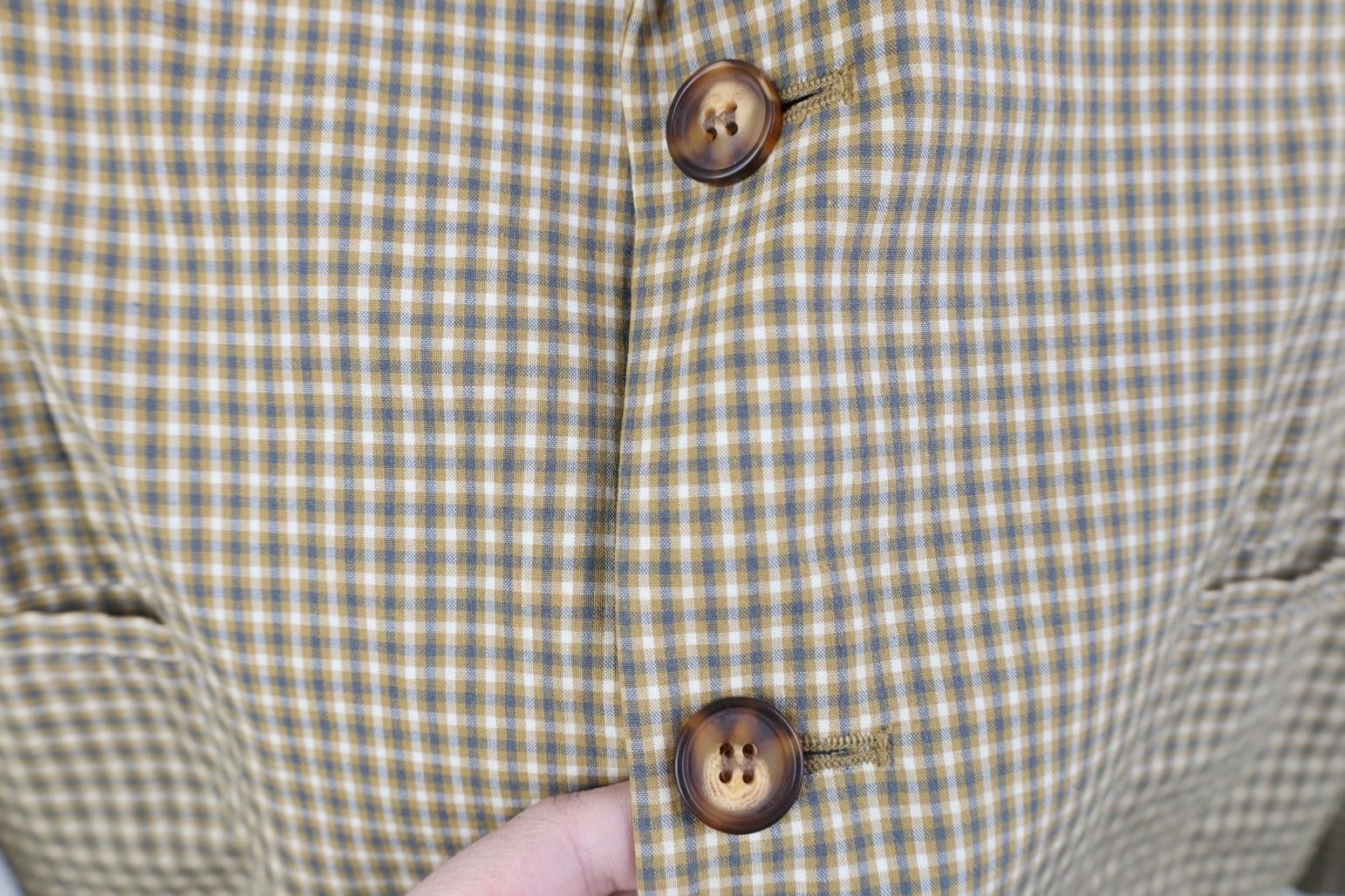 Gap Vintage 90s Gap Button Suit Coat Blazer Jacket Plaid Cotton Size US S / EU 44-46 / 1 - 4 Thumbnail