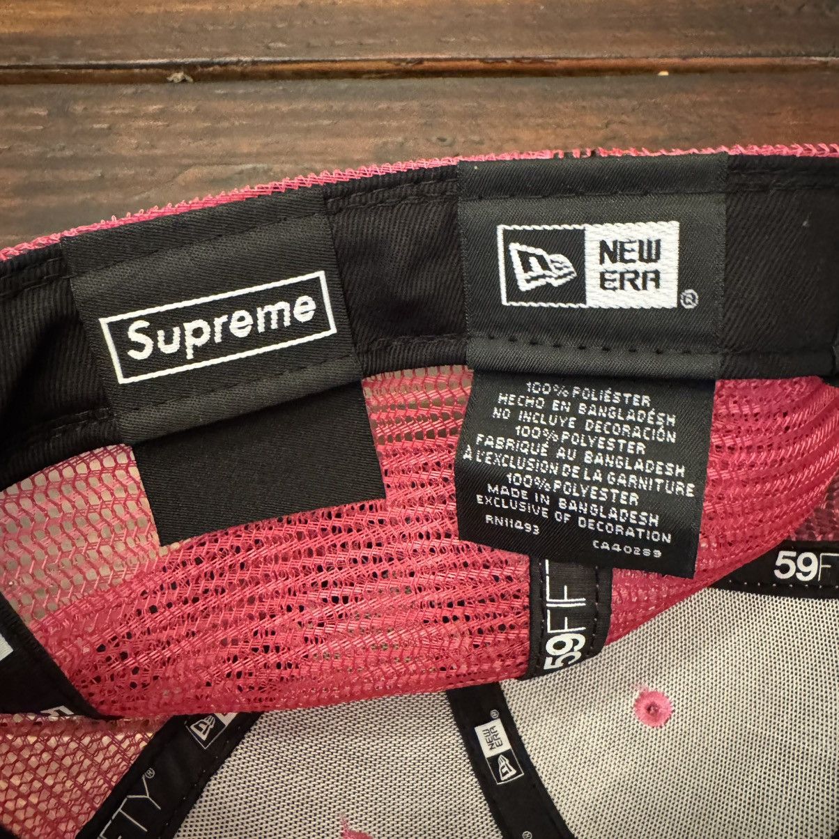 Supreme Supreme New Era Box Logo Mesh Back Fitted Hat Size ONE SIZE - 6 Thumbnail
