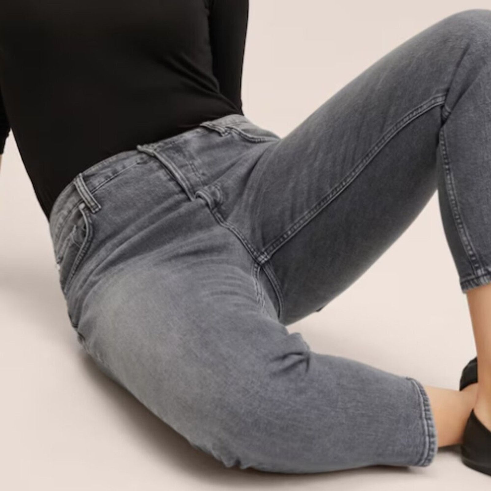 Mango Mango MNG Slim Mid-Rise Cropped Jeans NWT Plus 18 Size 40" / US 18 - 7 Thumbnail