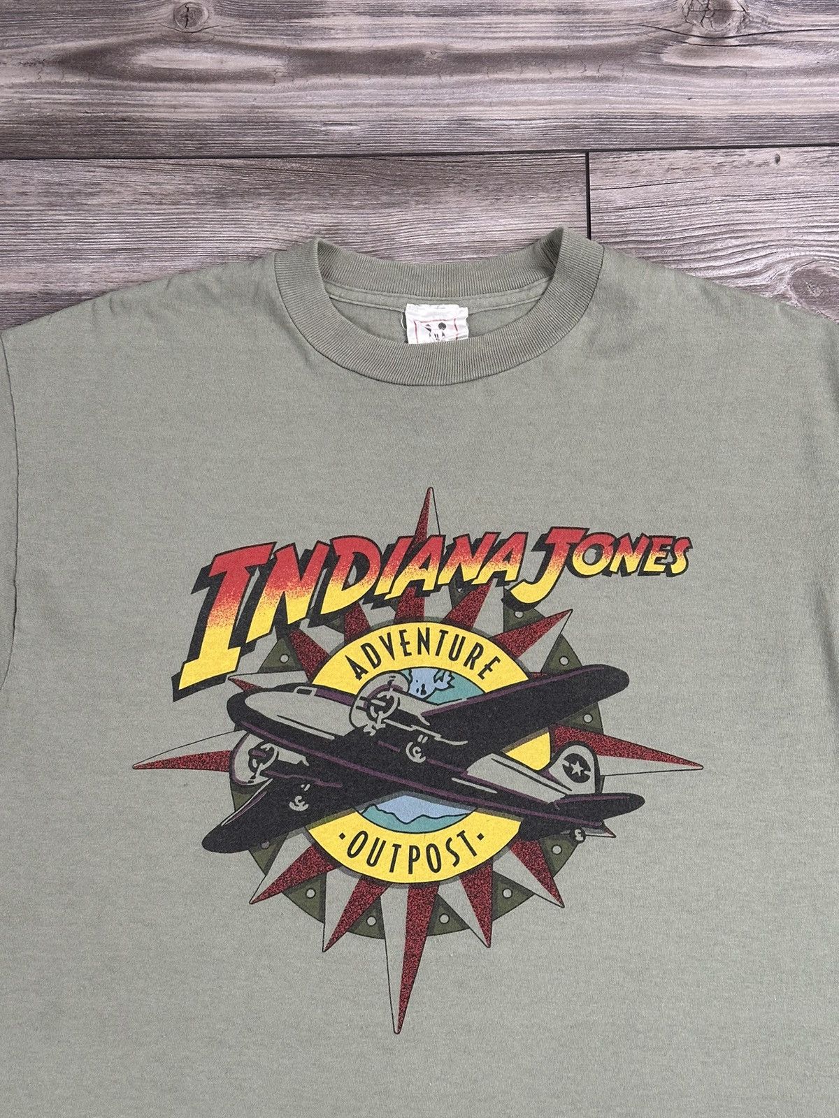 Disney × Vintage Rare Vintage 90’s Indiana Jones Adventure Outpost T Shirt Size US M / EU 48-50 / 2 - 2 Thumbnail