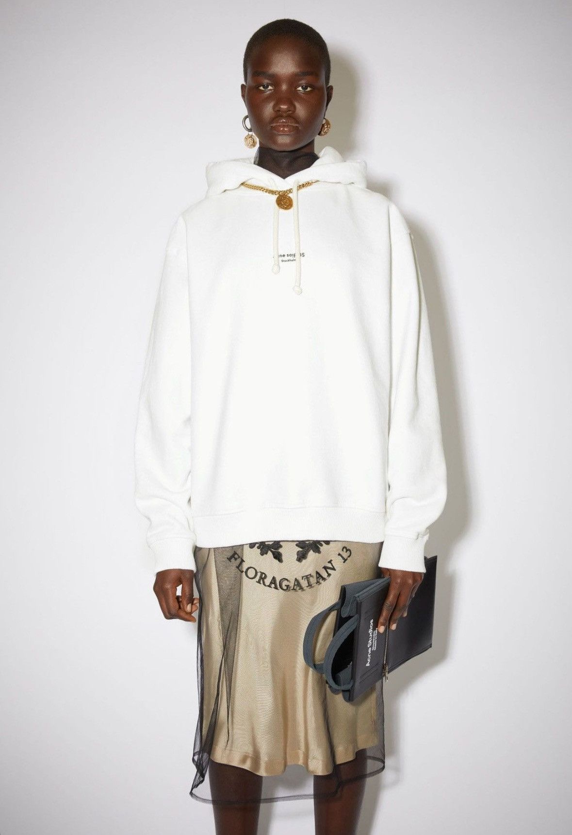 Acne Studios ACNE STUDIOS Reverse Logo Fleece Hoodie | Grailed