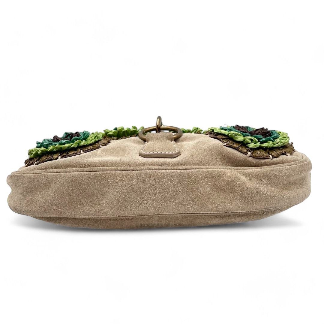 Miu Miu Miu Miu - Flower Handbag Suede Pouch Gold Hardware Size ONE SIZE - 5 Thumbnail