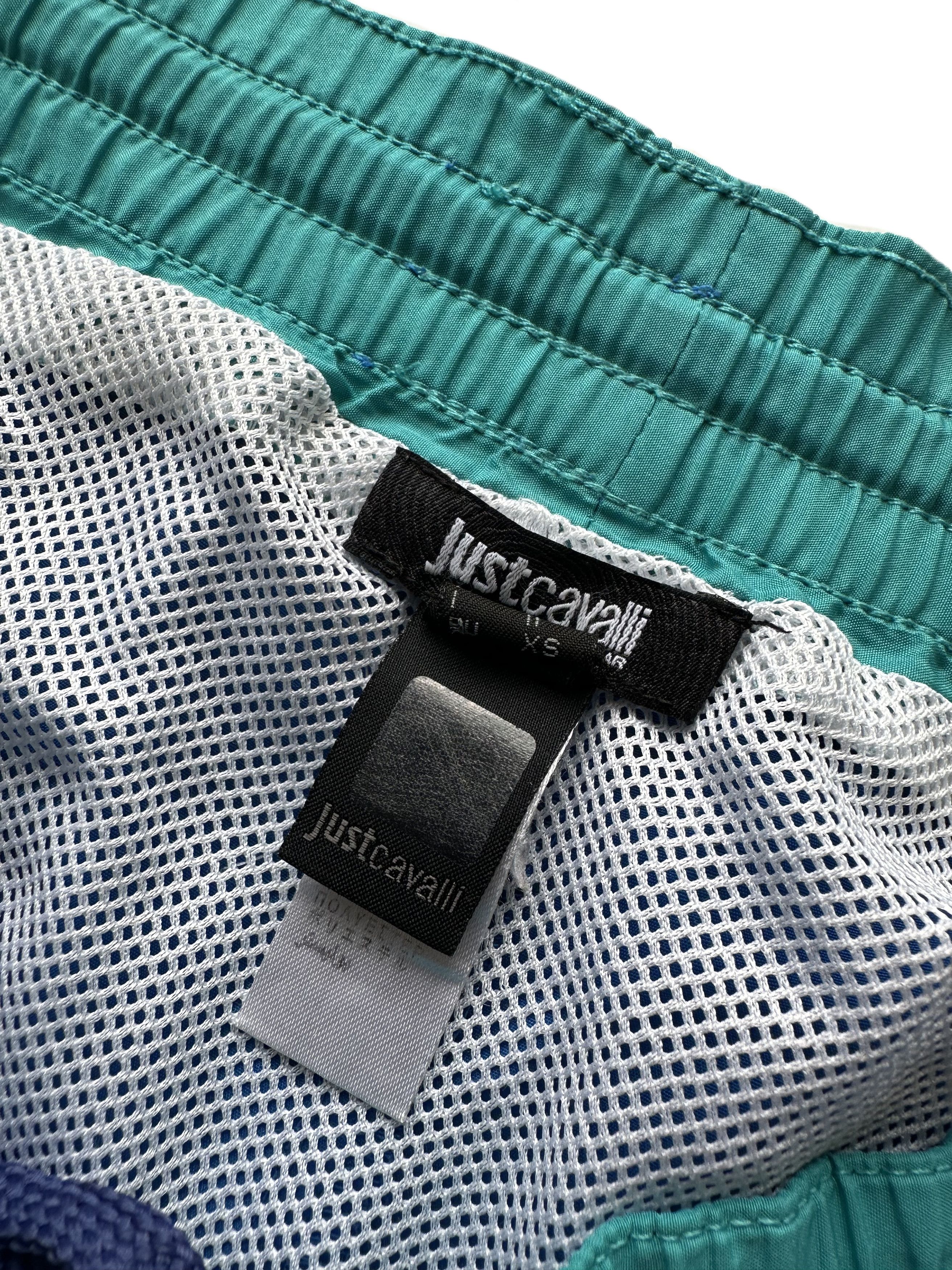 Just Cavalli × Roberto Cavalli Just Cavalli blue/turquoise monogram Swim shorts Size US 33 - 2 Thumbnail
