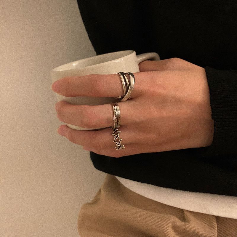 Jewelry Rare Jewelry Rings Open Size Chrome Ring (Size 7-13) Size ONE SIZE - 3 Thumbnail