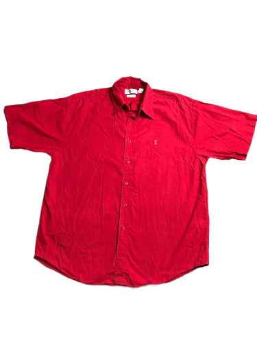 Yves Saint Laurent Vintage Yves Saint Laurent Red Button Up Shirt Size L Size US L / EU 52-54 / 3 - 1 Thumbnail