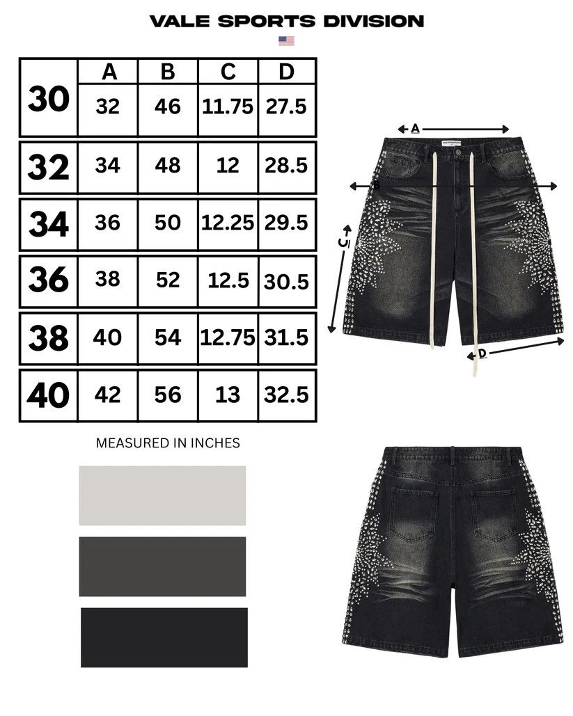 Vale Vale Forever Sirens Rhinestone Jorts Black Size 36 Size US 36 / EU 52 - 3 Thumbnail