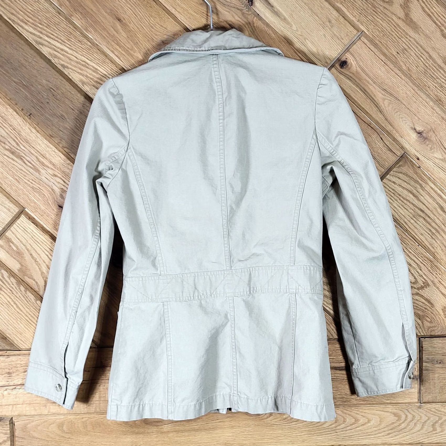 Isaac Mizrahi Isaac Mizrahi Jacket Womens S Khaki Tactical Ripstop Button Down Size Sand Cotton Size S / US 4 / IT 40 - 3 Thumbnail