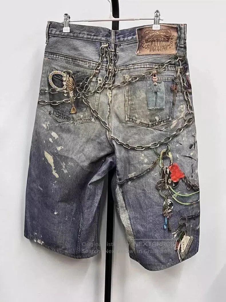 Acne Studios Acne Studios Belt Loop Zip Denim Shorts. Size US 44 / EU 60 - 2 Thumbnail