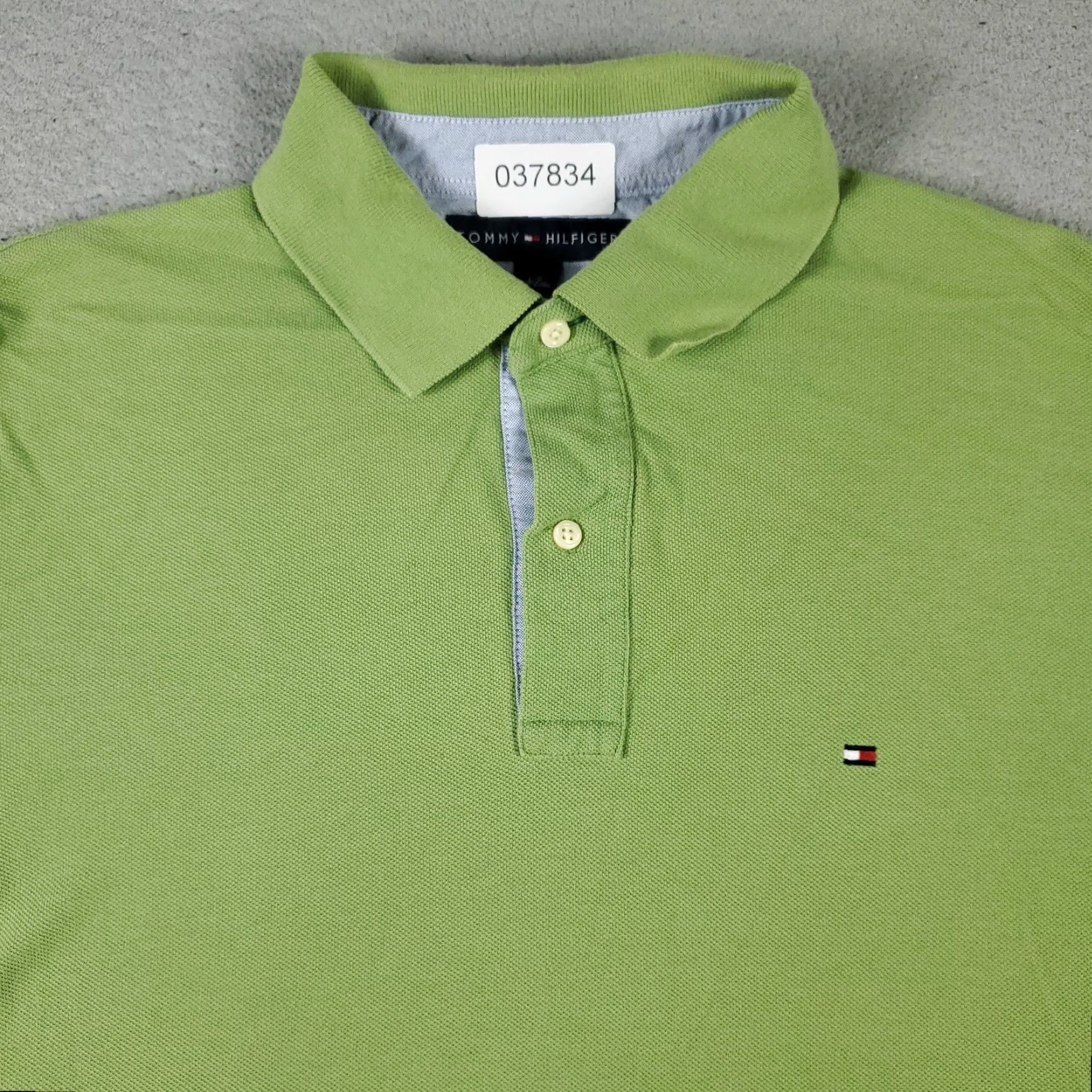 Tommy Hilfiger VINTAGE Tommy Hilfiger Polo Shirt Men Large Green Casual Short Sleeve Sports Size US L / EU 52-54 / 3 - 2 Thumbnail