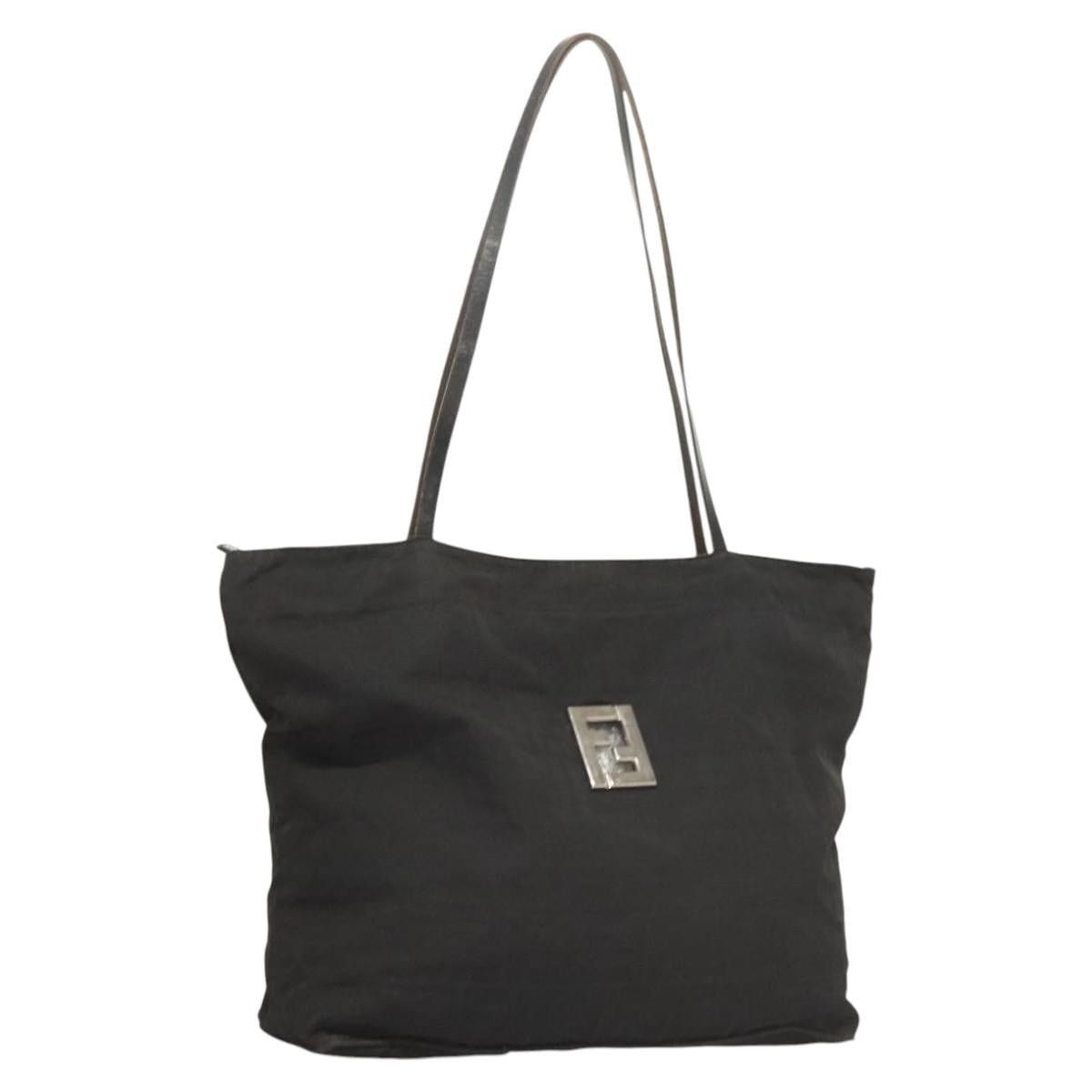 Fendi FENDI Zucca Canvas Tote Bag Nylon Black Silver Size ONE SIZE - 1 Thumbnail