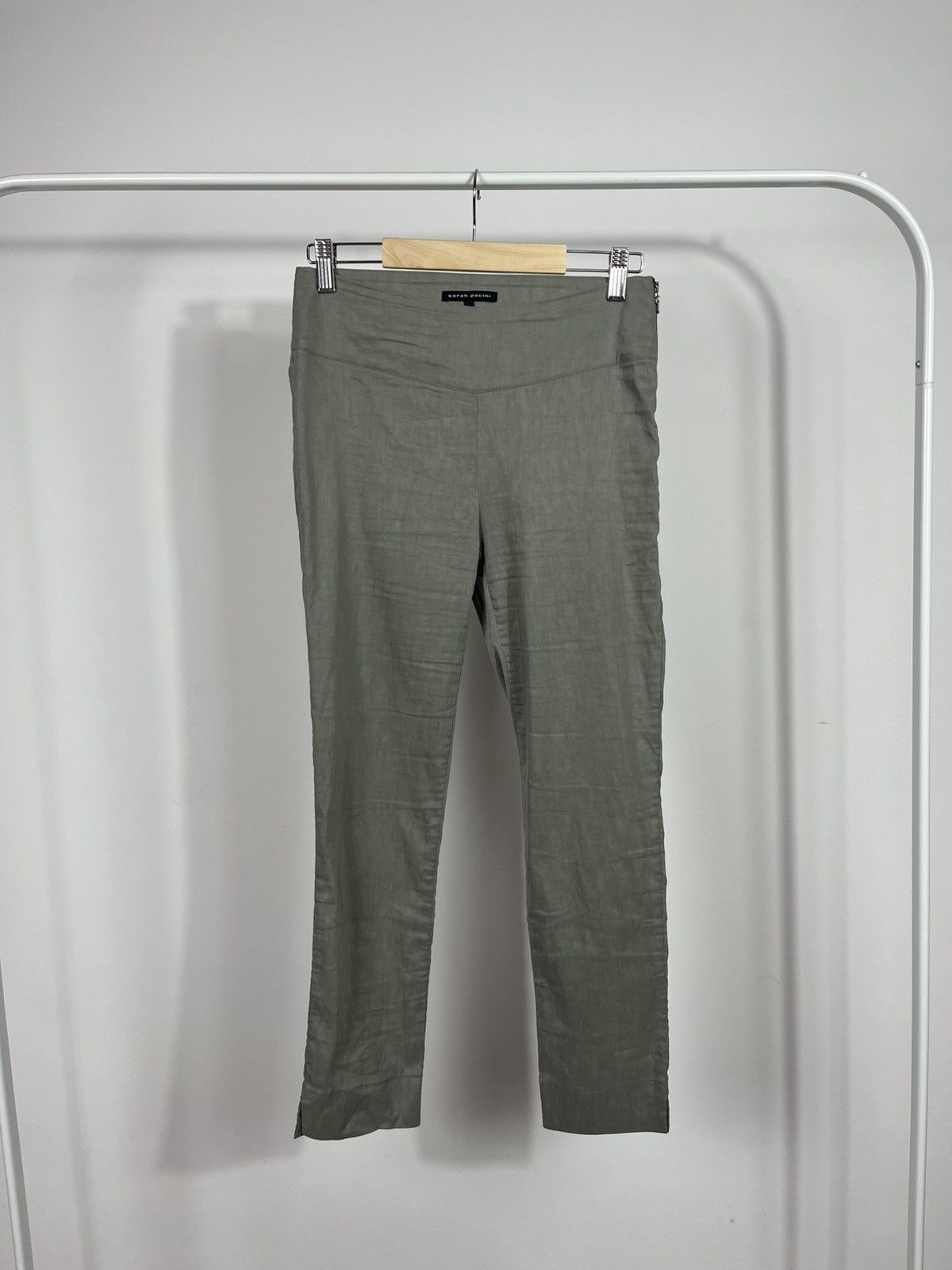 Sarah Pacini Sarah Pacini Linen Stretch Slim Pants Made in Italy Size 0 Size 25" / US 0 / IT 36 - 1 Thumbnail