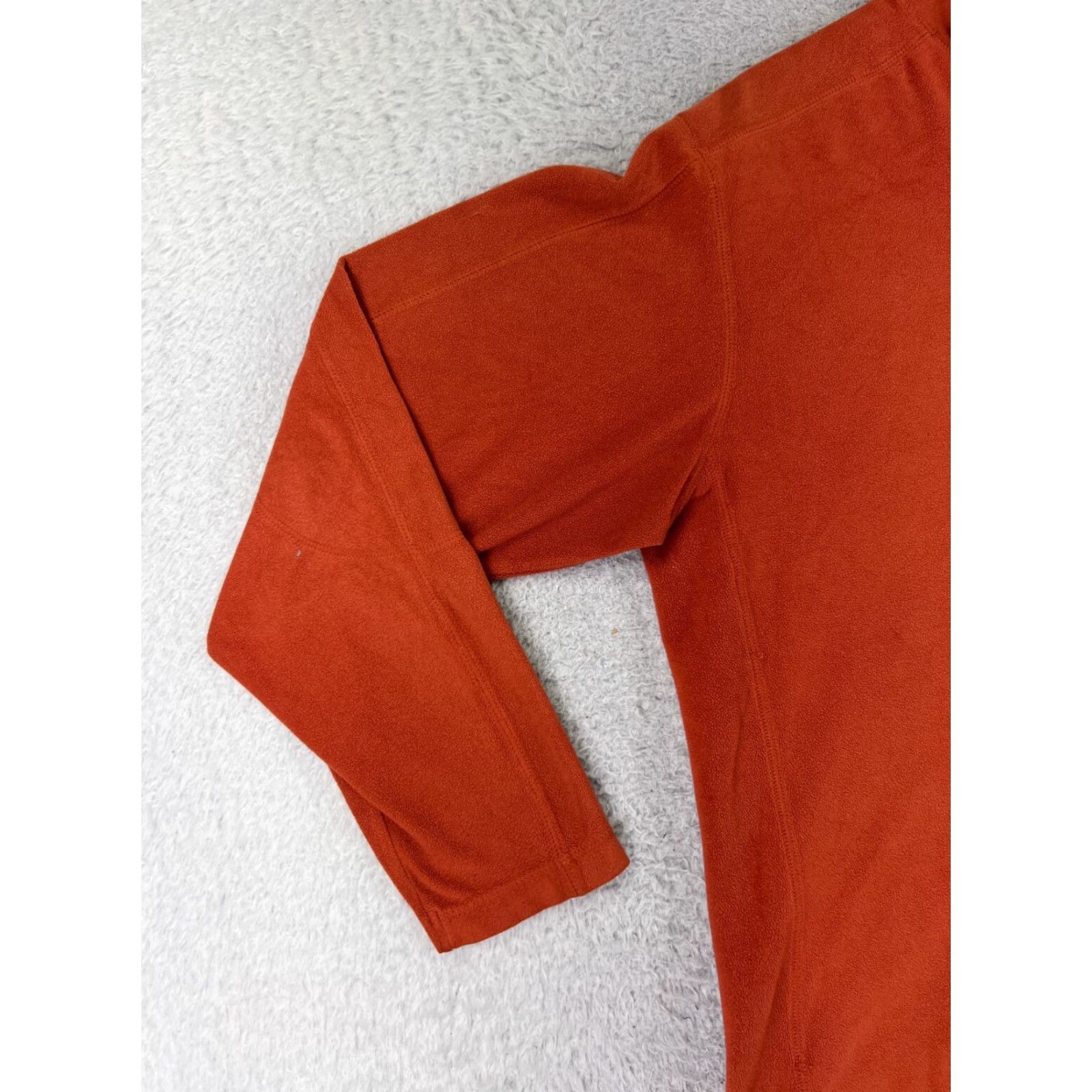 Vintage Columbia Sweater Men Medium Orange Pullover 1/4 Zip Polyester Fleece Mock Neck Size US M / EU 48-50 / 2 - 3 Thumbnail