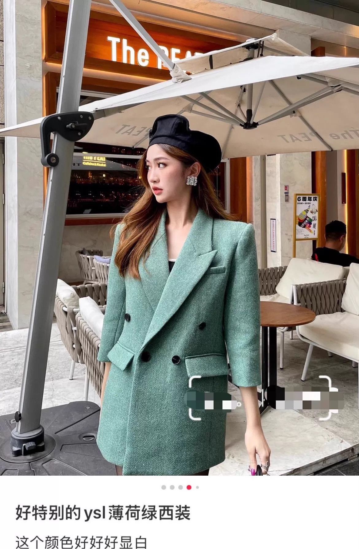 Yves Saint Laurent YSL Mint Green Smart Blazer F34 Size XS / US 0-2 / IT 36-38 - 9 Thumbnail