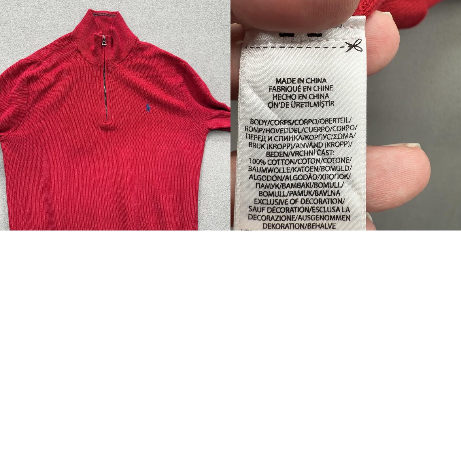 Polo Ralph Lauren VINTAGE Polo Ralph Lauren Sweater Mens XL Red Half Zip Pima Cotton Mock Neck Pullover Size US XL / EU 56 / 4 - 8 Thumbnail