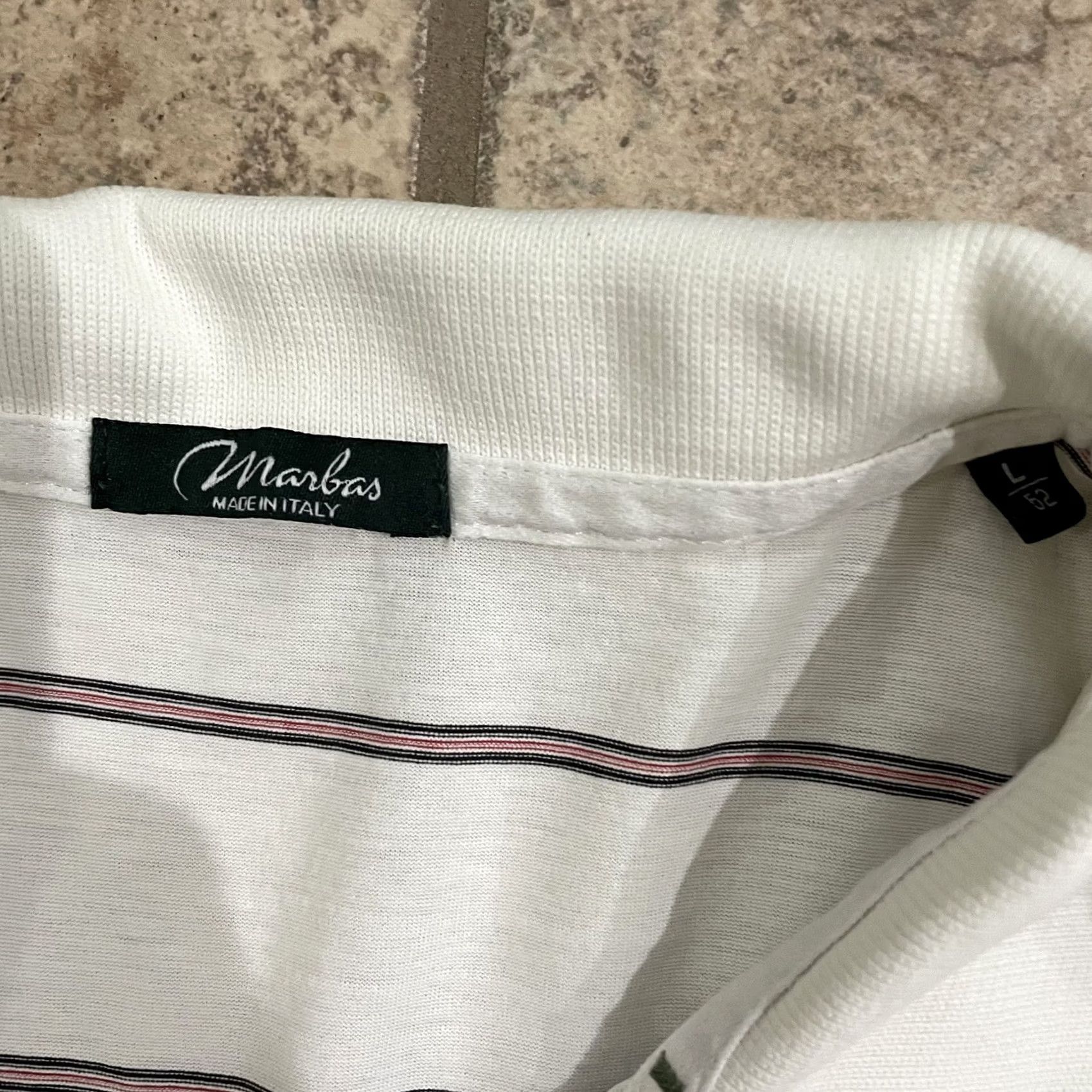 Vintage Marbas golf polo striped white Mens L Size US L / EU 52-54 / 3 - 4 Thumbnail