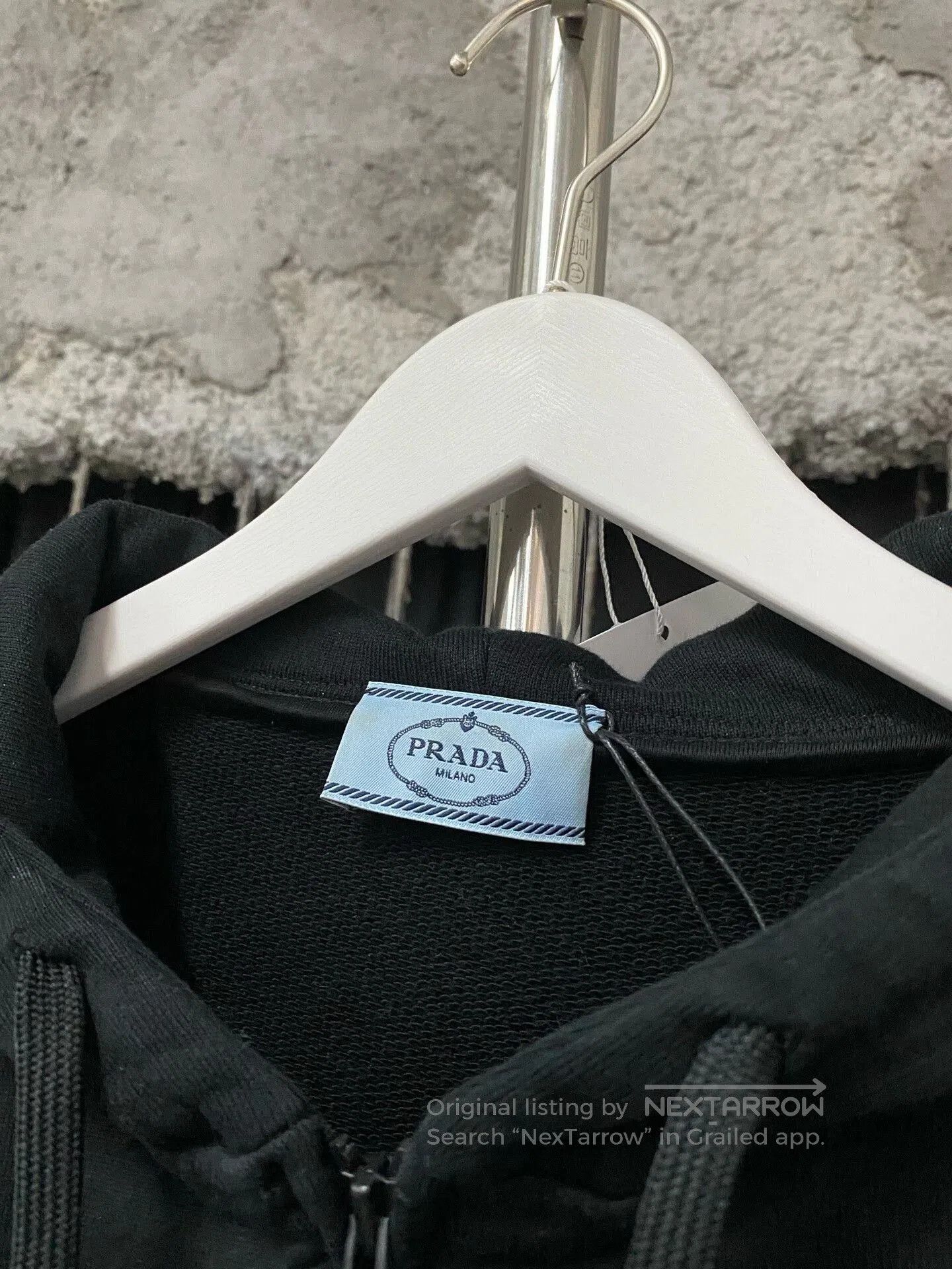 Prada prada black zip-up hoodie sweatshirt. Size US XS / EU 42 / 0 - 6 Thumbnail