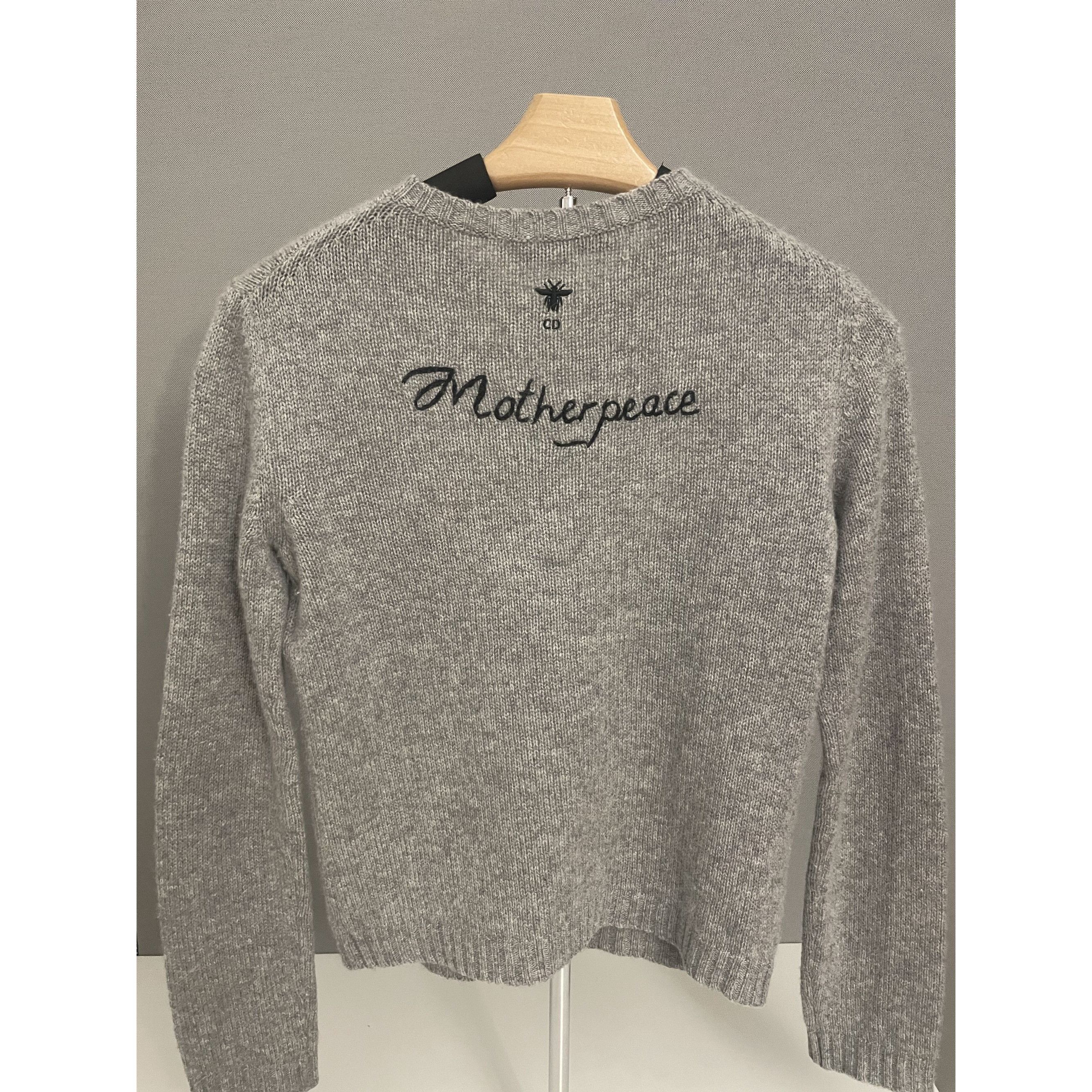 Dior Christian Dior Gray Wool Sweater With Wheel Of Fortune Embro Size XS / US 0-2 / IT 36-38 - 5 Thumbnail
