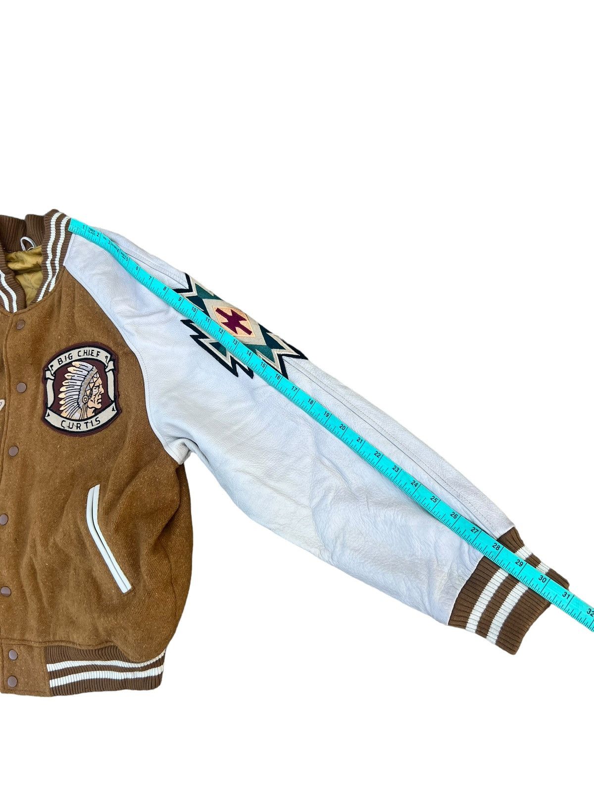Japanese Brand × Vintage Vintage 90s GUMU Propound Japan Indian Head Varsity Jacket Size US L / EU 52-54 / 3 - 4 Thumbnail