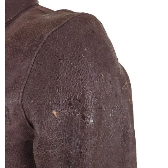 Blackmeans Blackmeans Distressed Leather Jacket Size 4 US Slim Fit M M Size US M / EU 48-50 / 2 - 11 Thumbnail