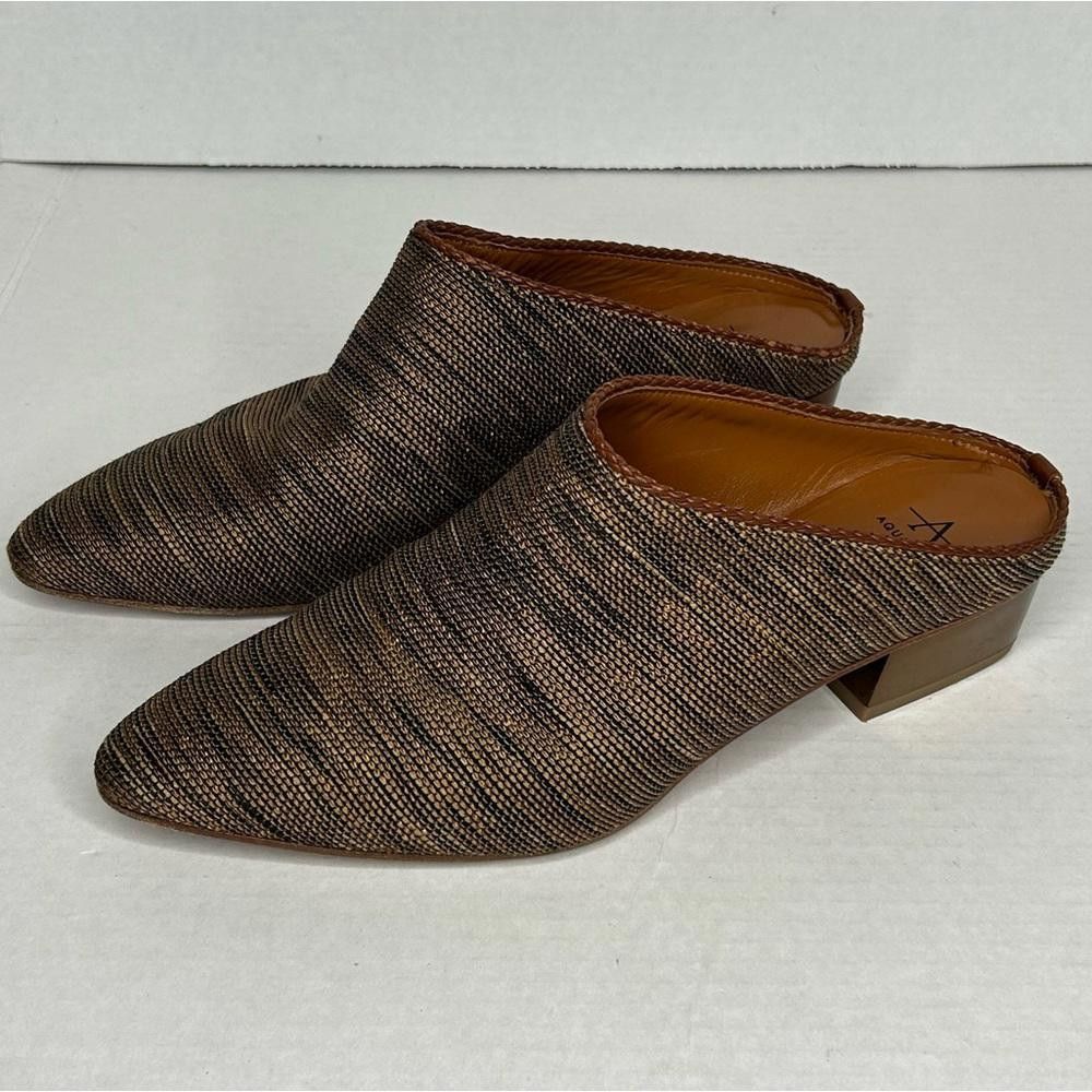 Aquatalia Fife Fabric & Metallic Mule Slides 9