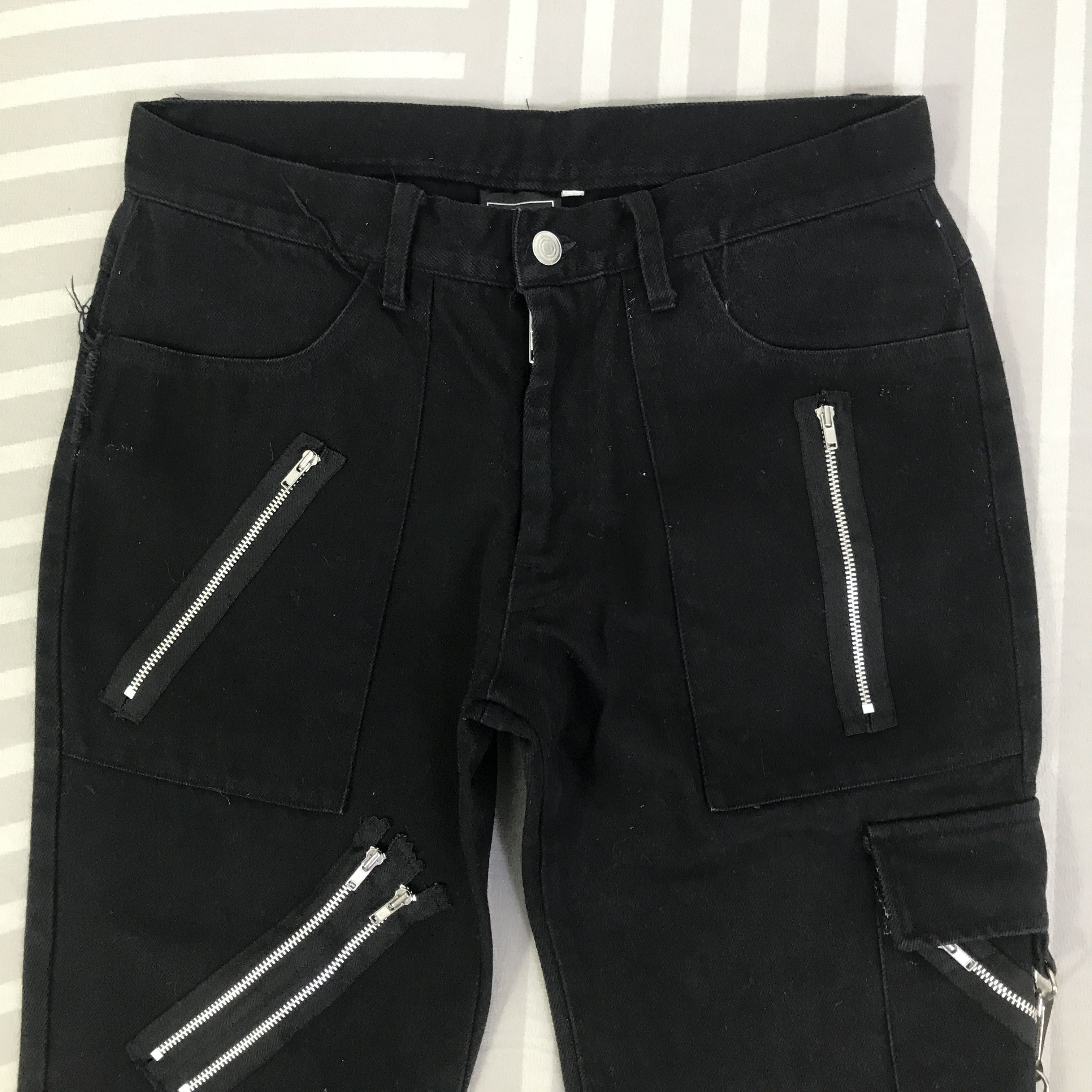 Japanese Brand Punk For Your Unholy Life 666 bondage Jeans Pants K130B15 Size US 32 / EU 48 - 2 Thumbnail