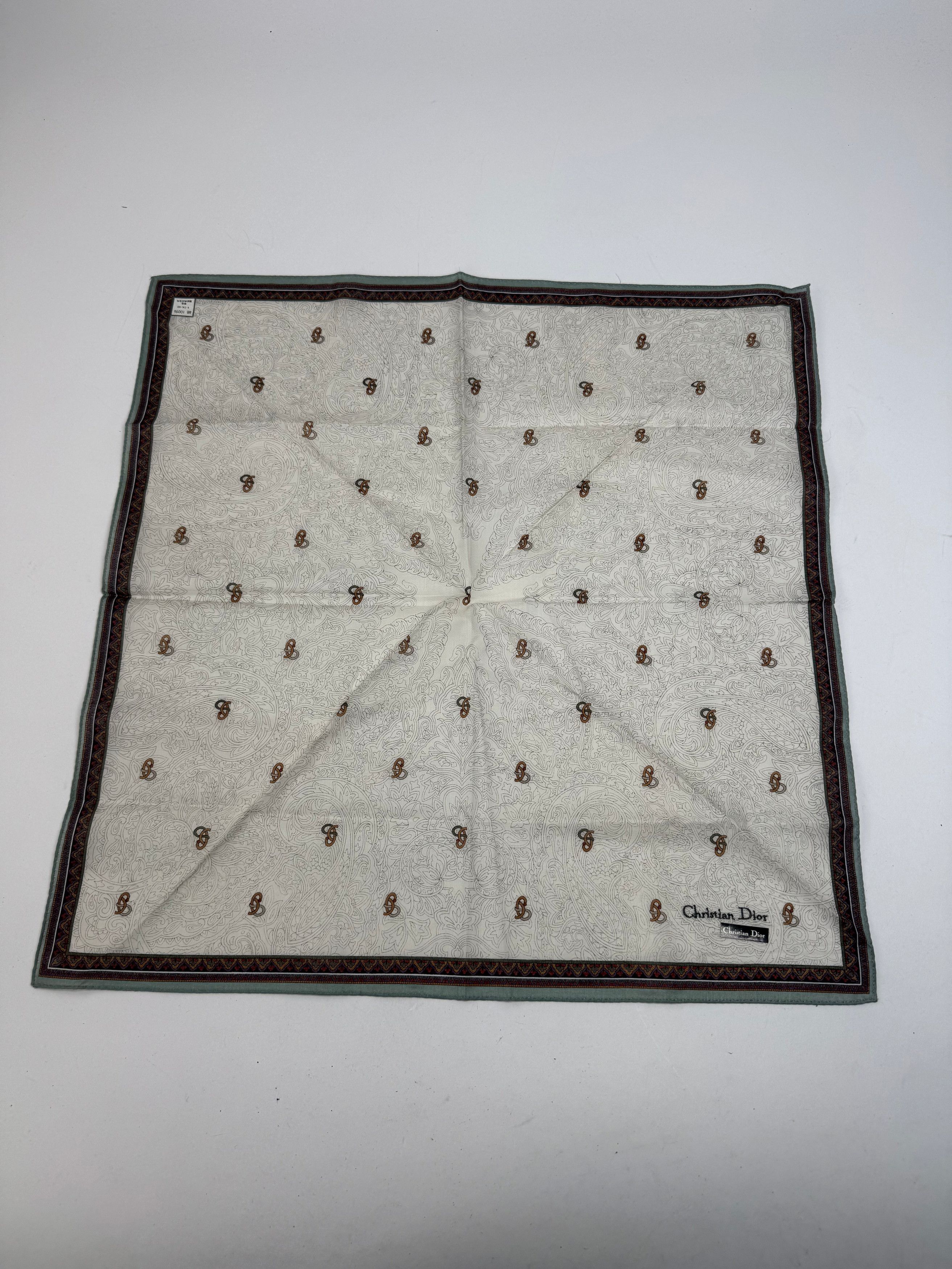 Dior Vintage Scarf Grey Green Brown Size ONE SIZE - 1 Thumbnail