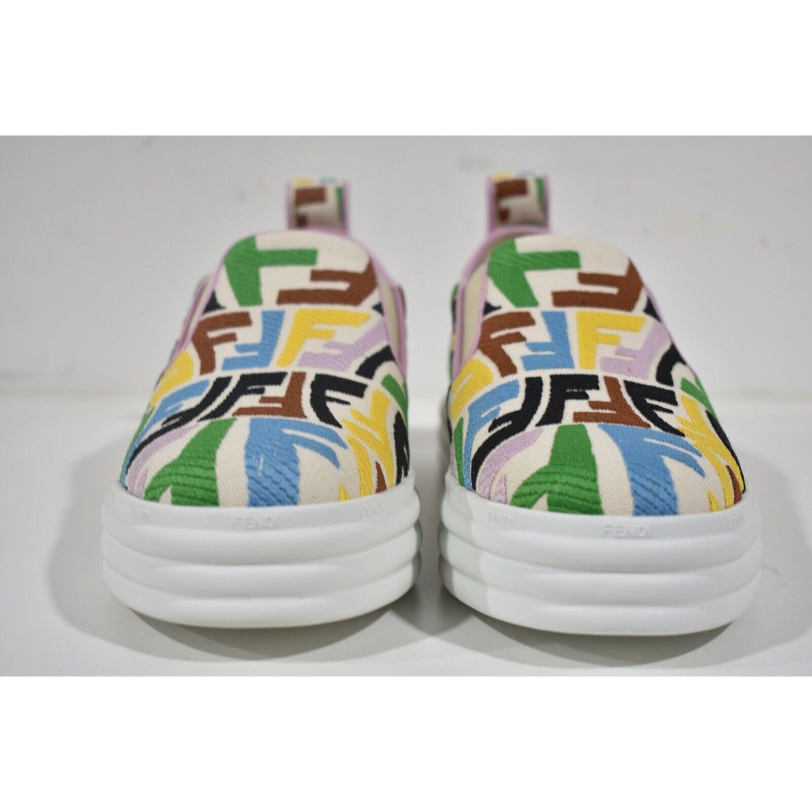 Fendi Vertigo FF Logo Platform Low Top Trainer Slip On Sneaker 36 Size US 6 / IT 36 - 5 Thumbnail