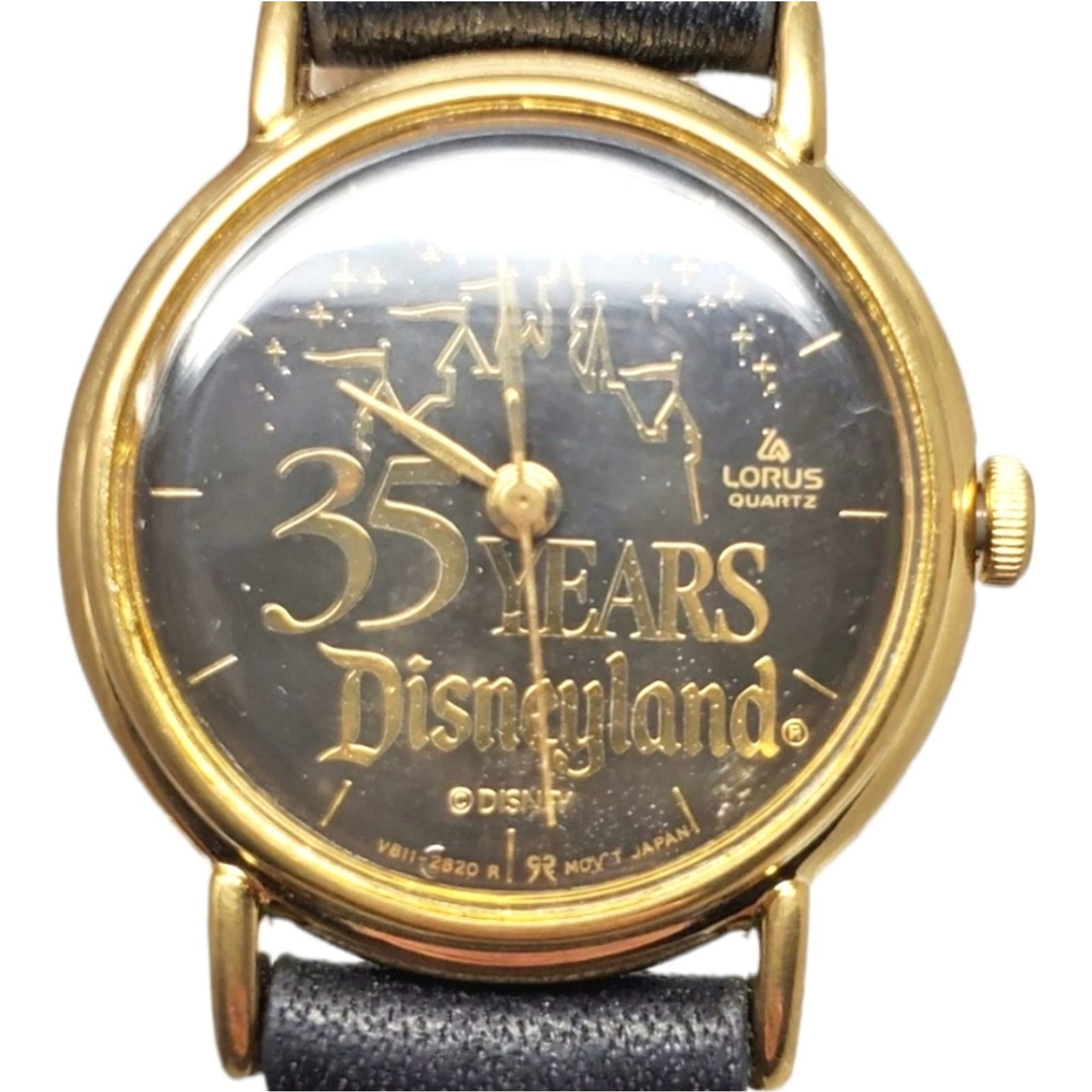 Disneyland 35 Years Celebration Gold Quartz Watch Red Band Disney Disneyland 35 Years Celebration Gold Quartz Watch Red  main image 3