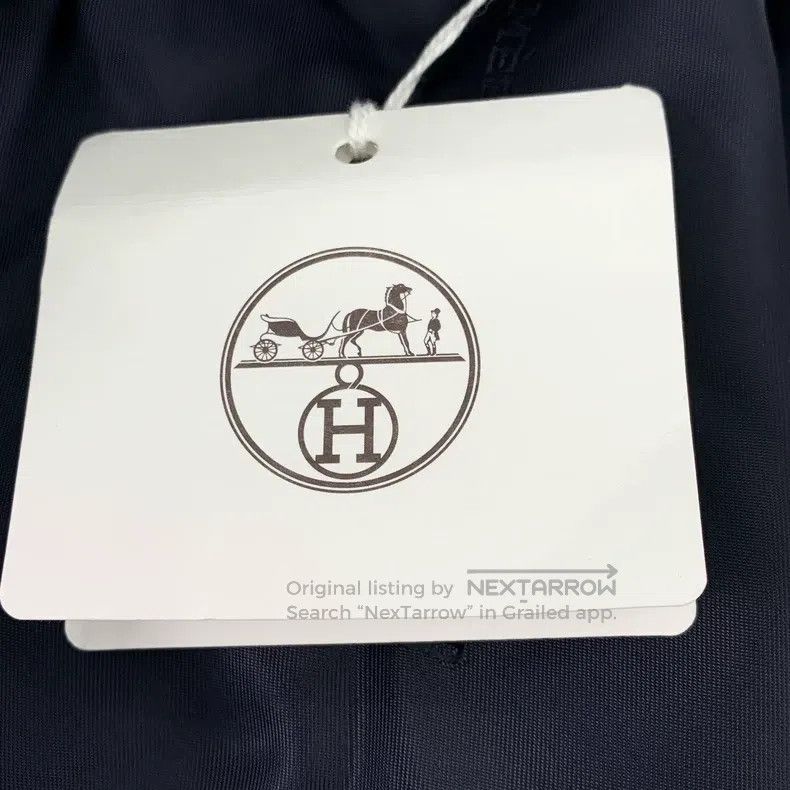 Hermes Hermes Dark Blue Wool V-Neck Single Breasted Long Sleeve B Size 42R - 7 Thumbnail